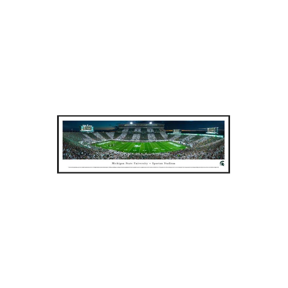 Blakeway Panoramas MSU6F Michigan State Spartans James Blakeway Black Metal Framed 13.75-in H x 40.25-in W Sports Paper Print