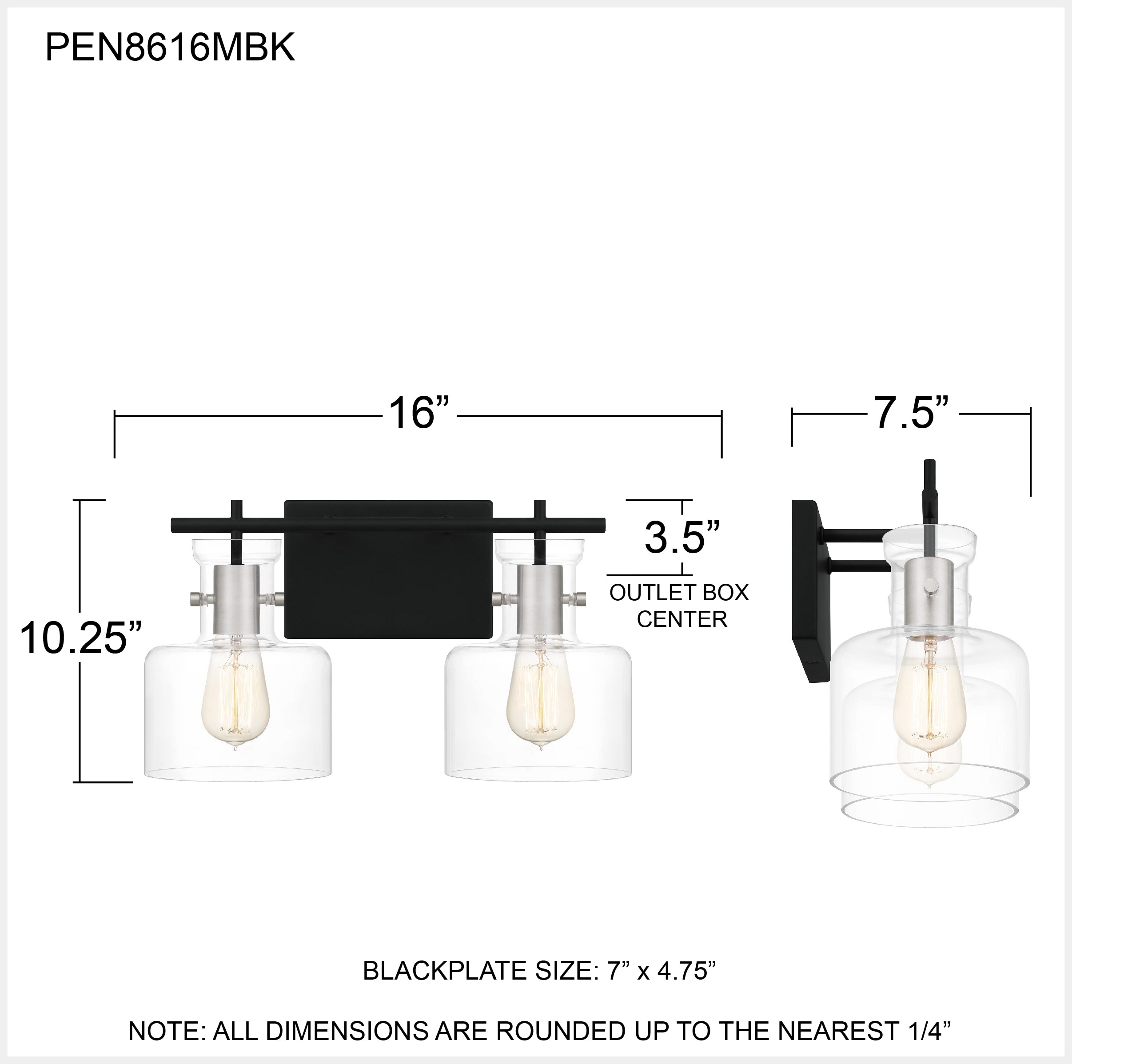 Quoizel PEN8616MBK b089995 - View #6