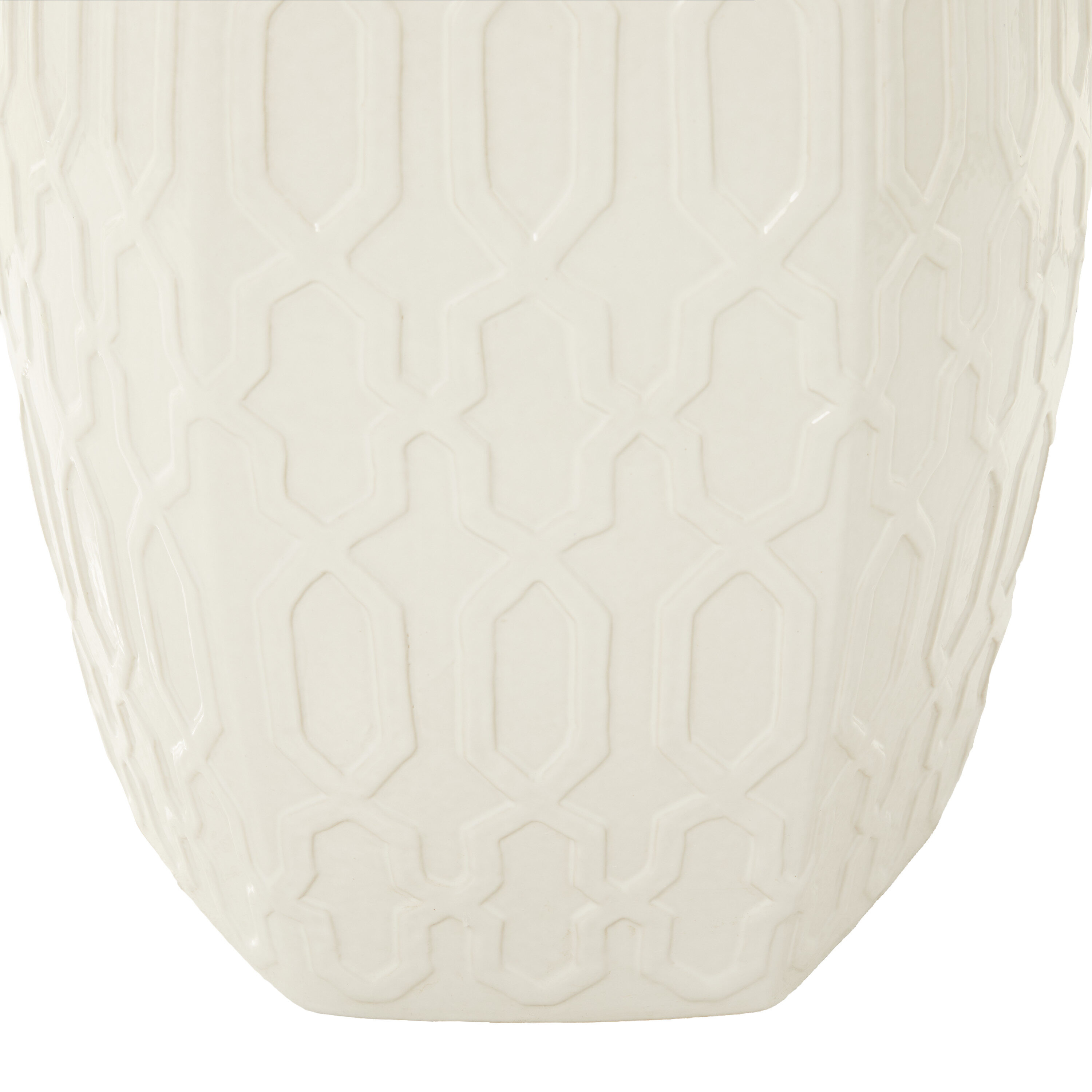 Elegant Round Wood Side Table in Cream Finish