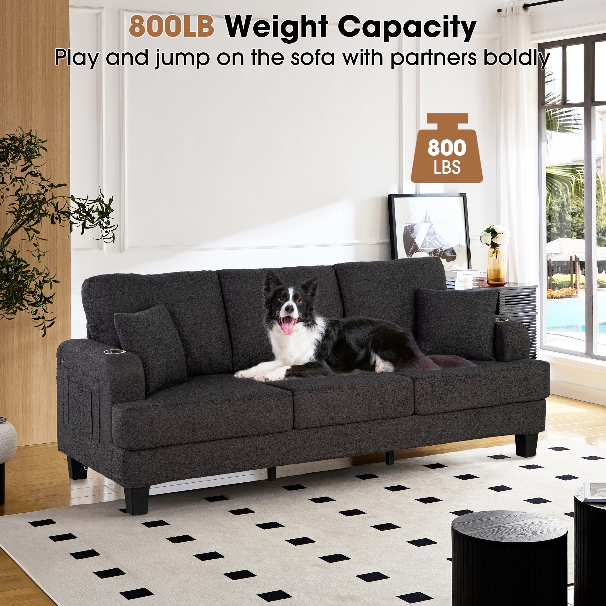IHOMEadore MDSL6936DG Sofas-Loveseats - View #9