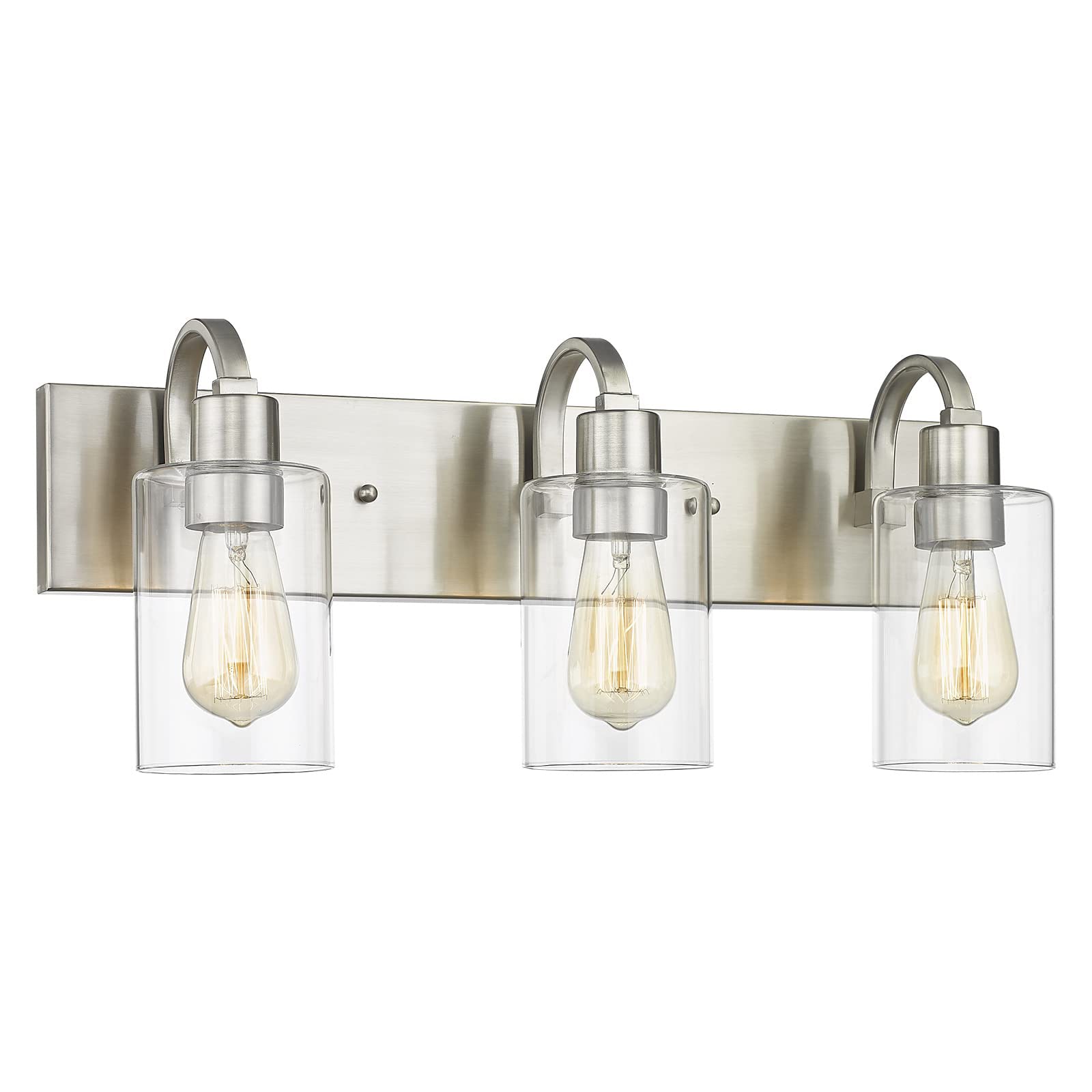 LTMATE LSYCE237B-3W BN JAZAVA 21.9-in 3 -Light Brushed Nickel Farmhouse Vanity light