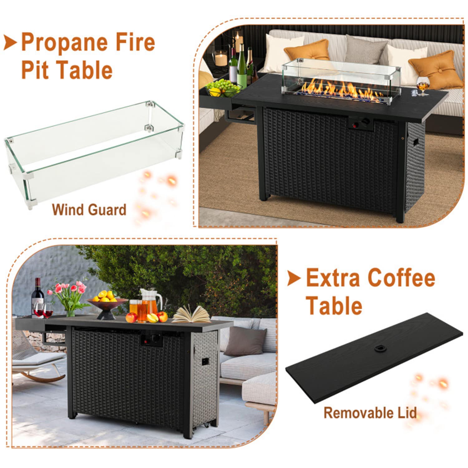 Mondawe MO-NP11327DK Outdoor-Gas-Firepits - View #6