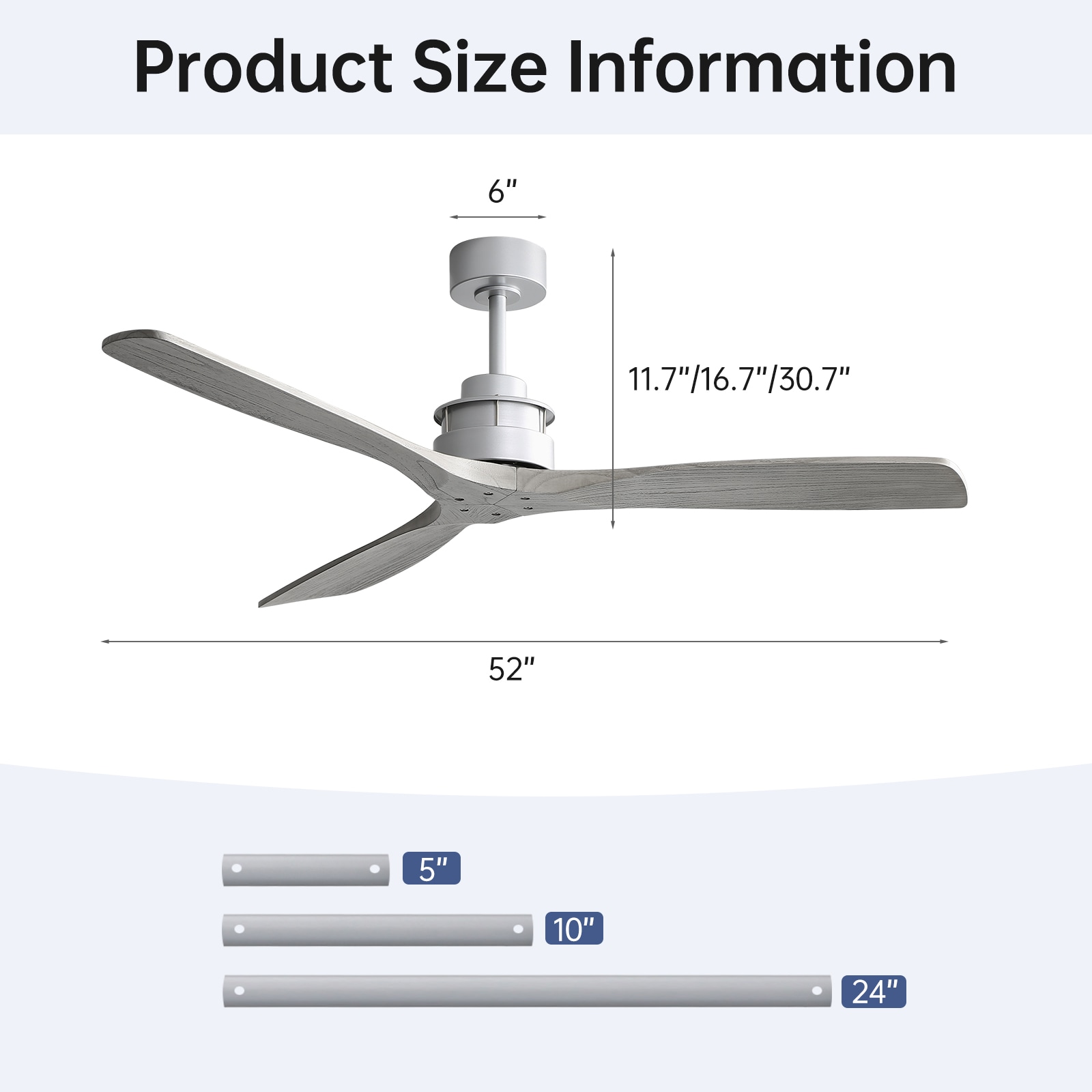 Sofucor LW-6005-1-SL-DC-WD Ceiling-Fans - View #5