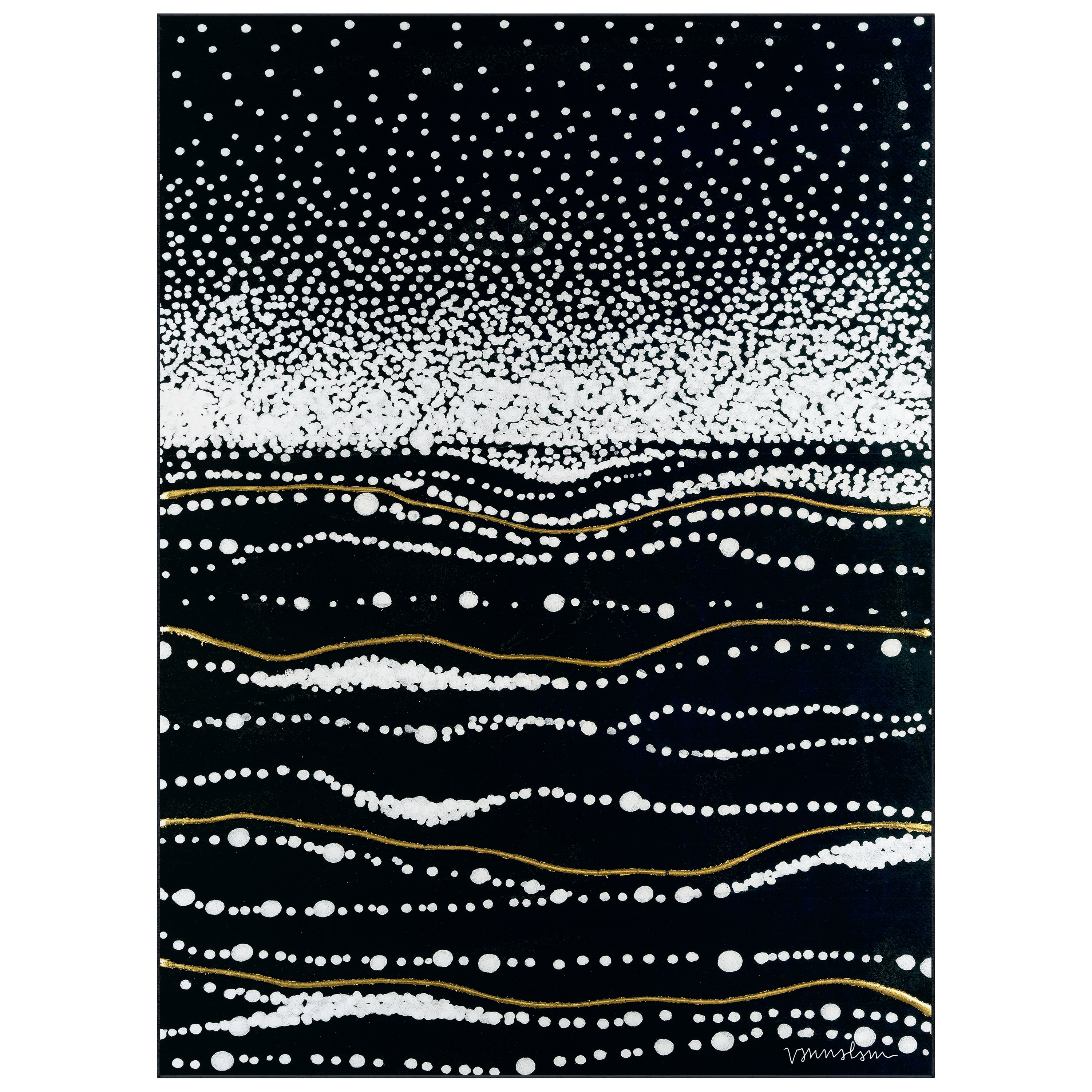 Empire Art Direct TDA-2879812-0810C2 8 x 10 (ft) Black, Sliver Rectangular Indoor Abstract Pet Friendly Area rug