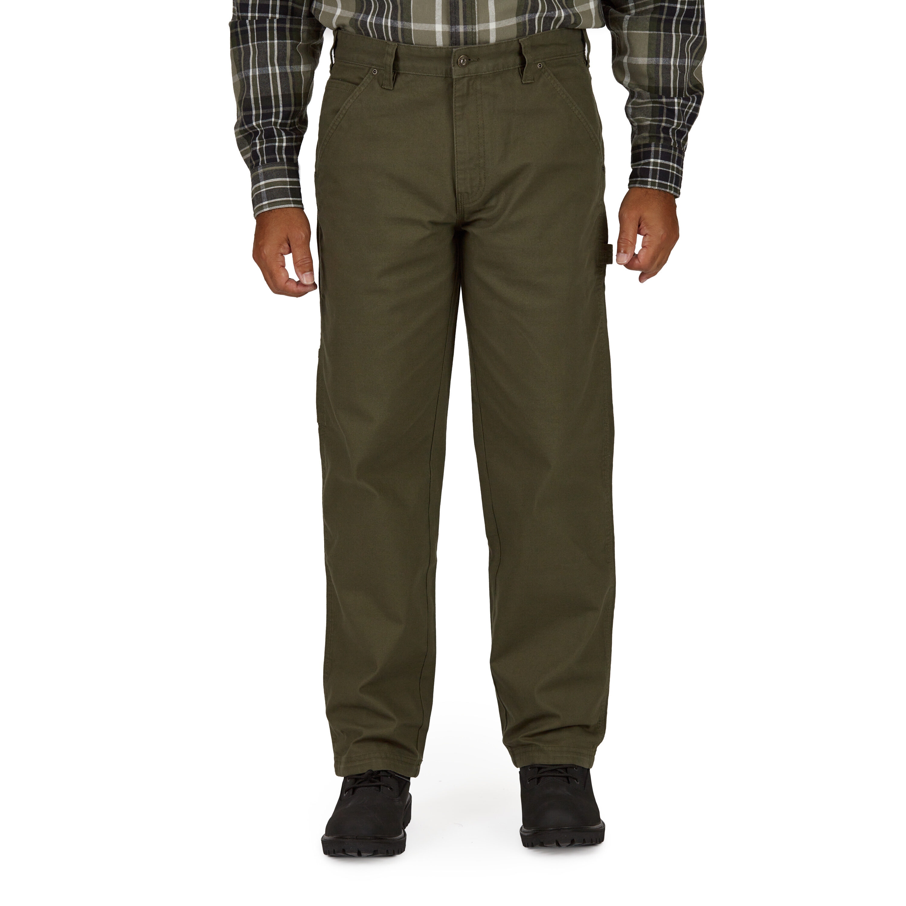 Smith's Workwear Men's Relaxed Fit Black Olive Stretch Canvas