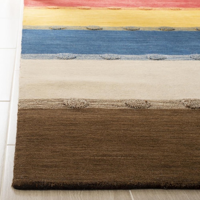 Safavieh Himalaya Kanto 2 x 8 Beige/Multi Indoor Stripe Handcrafted Runner Safavieh Himalaya Kanto 2 x 8 Beige/Multi Indoor Stripe Handcrafted Runner