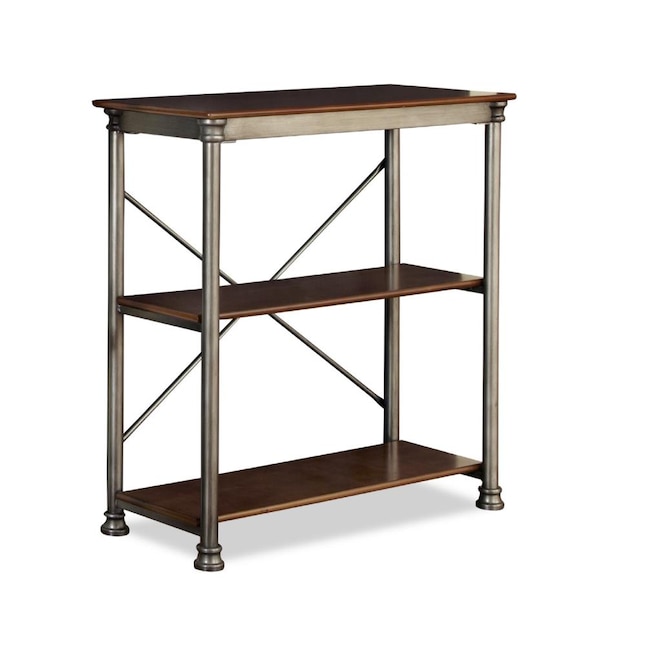 Wood Metal 2 Shelf Bookcase, Homestyles White 3 Tier Bookcase