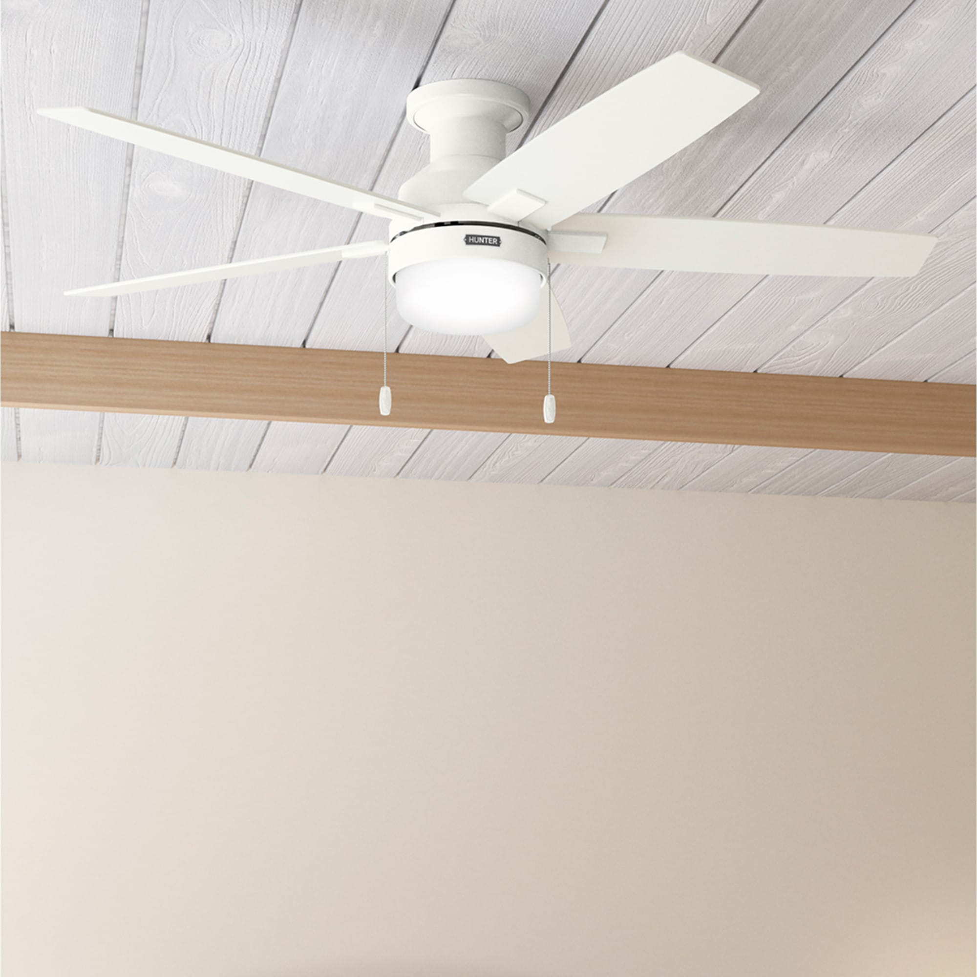 Hunter Hunter 52 inch Anisten Fresh White Low Profile Ceiling Fan with