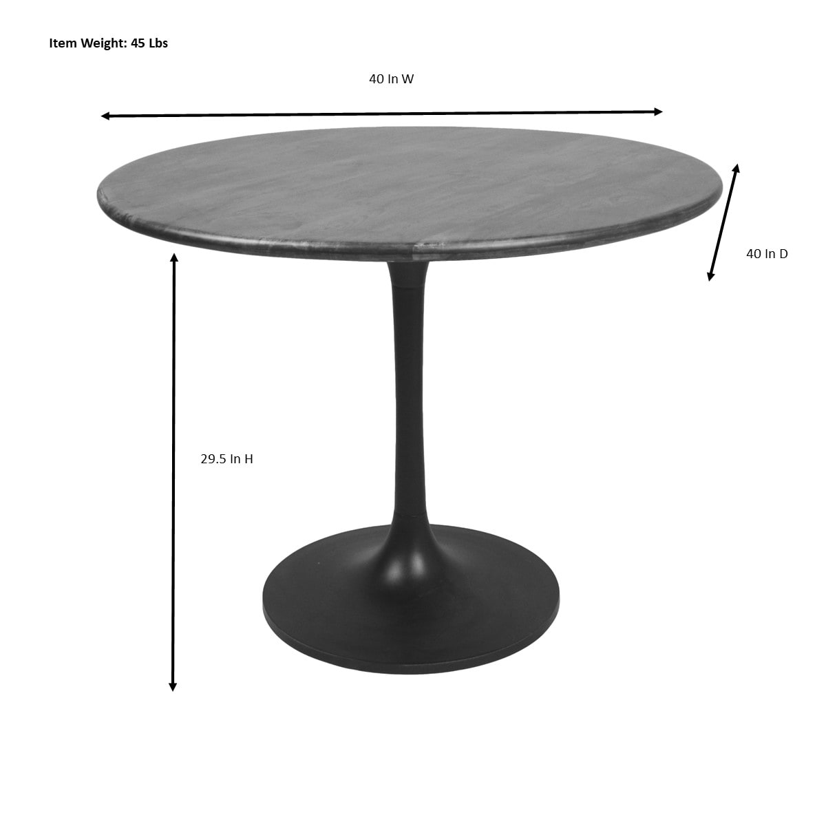 Carolina Cottage WT4040T-ELMBLK Dining-Tables - View #6