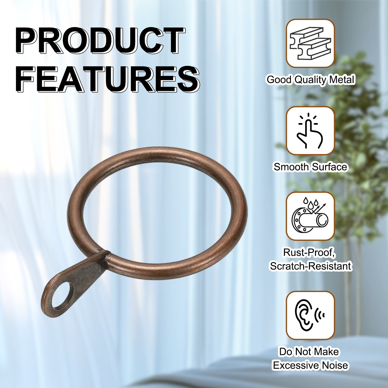 PATIKIL S25093001UX7597 Curtain-Rings - View #3