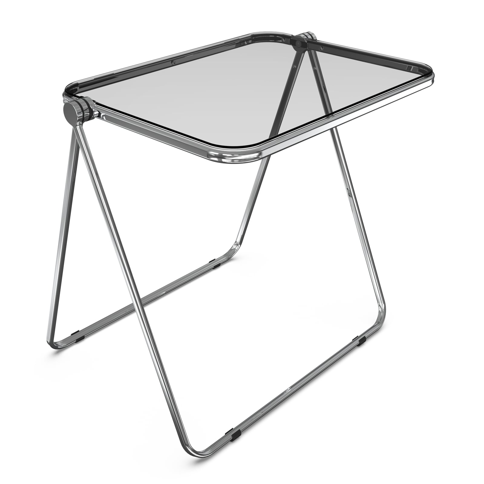 VINGLI - 27.7W Folding Acrylic Table for Snack Dinner on Couch/Small TV Tray for Home Office for ...
