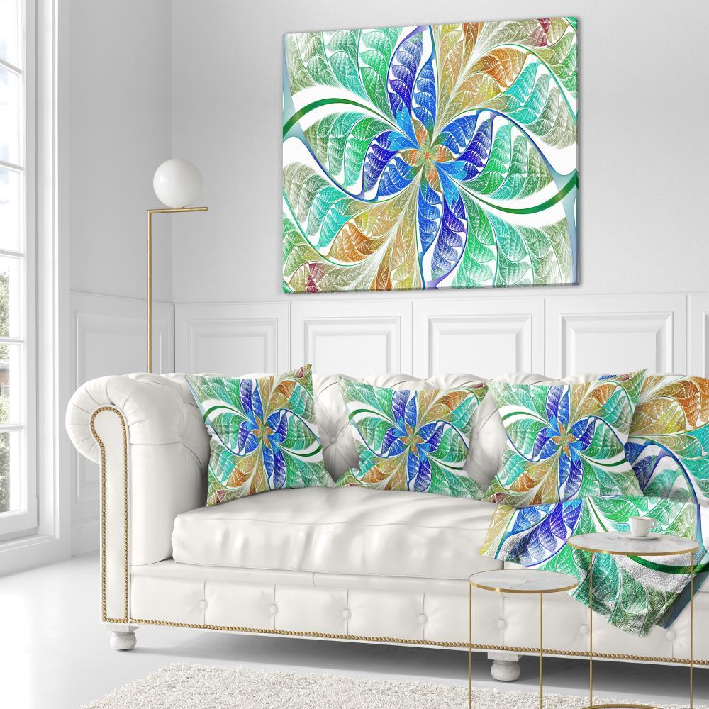 Designart CU15884-18-18 18-in x 18-in Blue Indoor Decorative Pillow