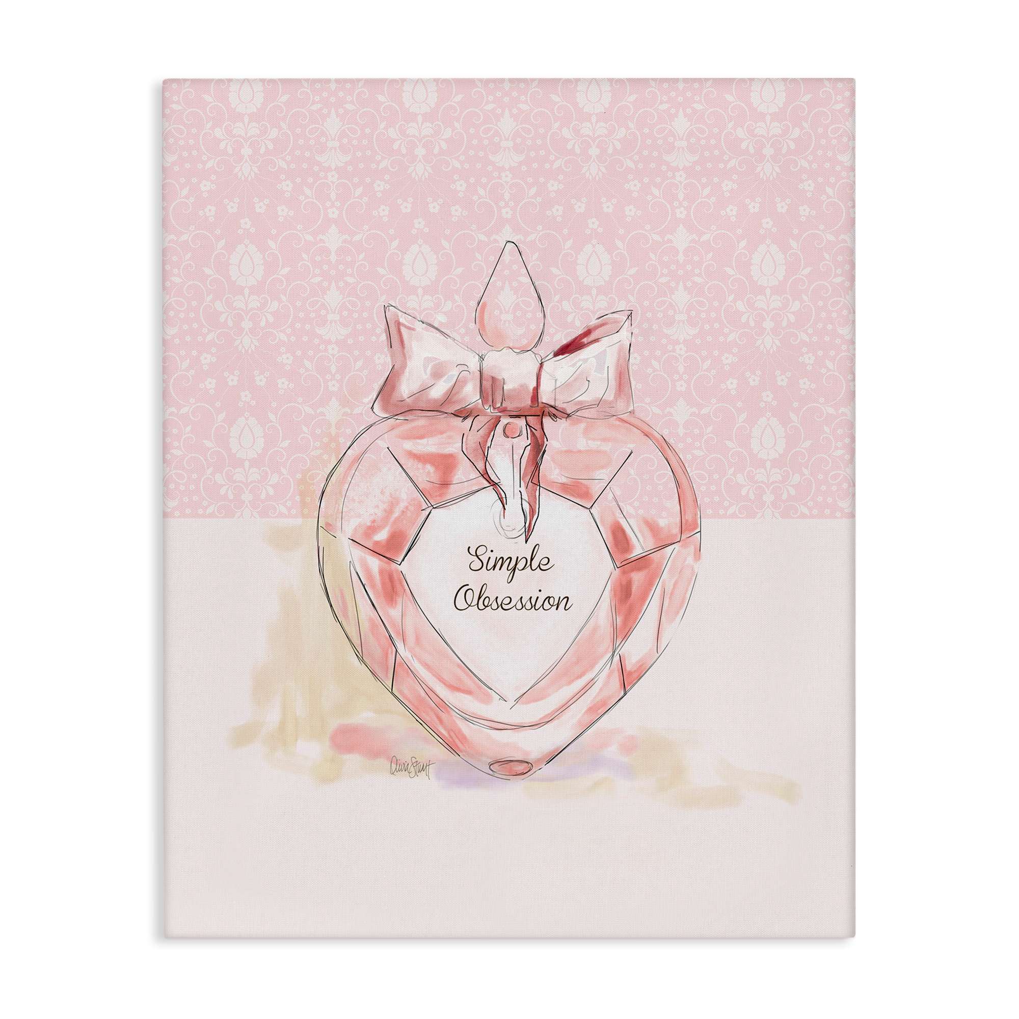 Stupell Industries BT-972-CN-36X48 Simple Obsession Pastel Perfume Canvas Wall Art By Carol Robinson 36 x 48