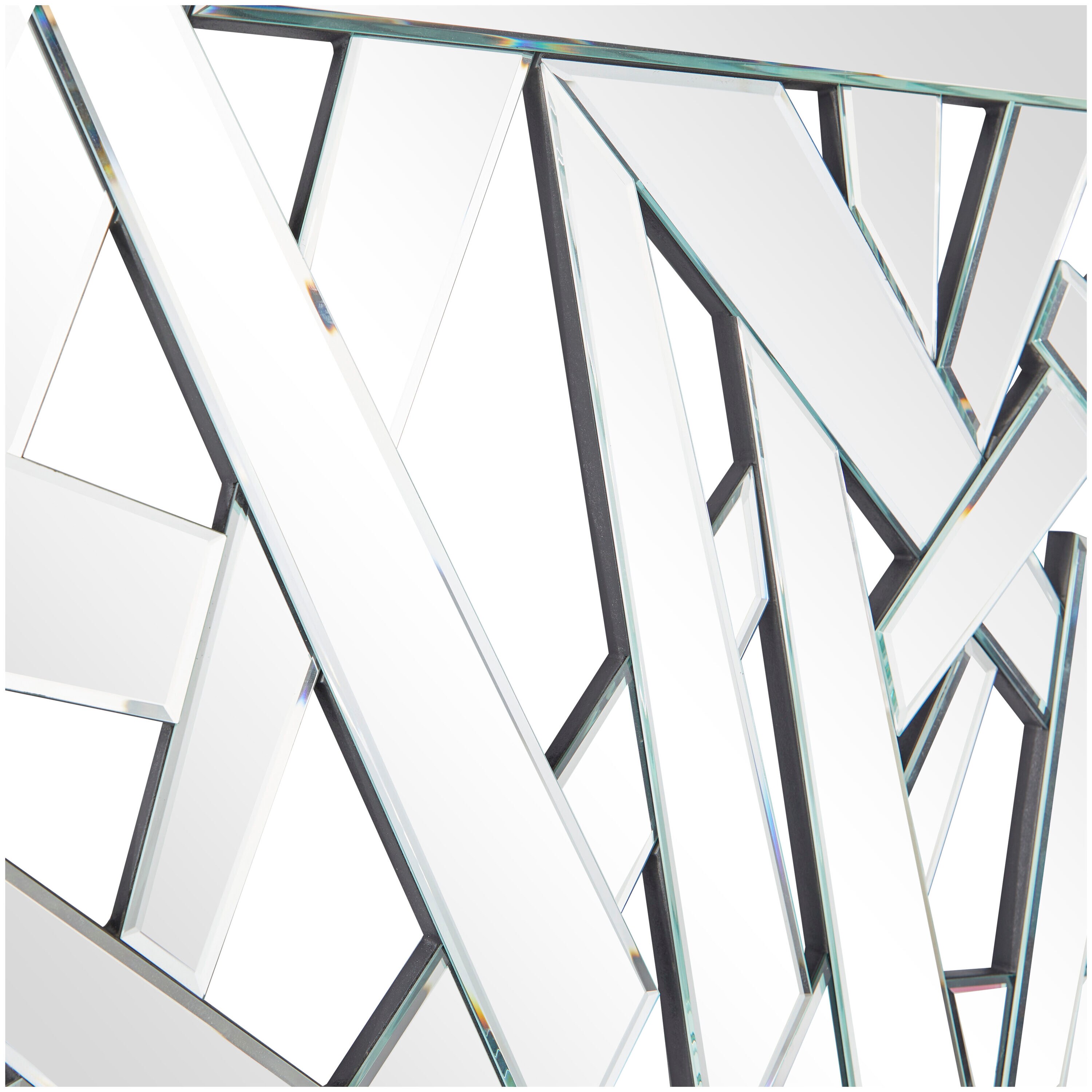 The Novogratz 32 In. x 47 In. Wall Mirror Silver Glass Abstract in the  Mirrors department at