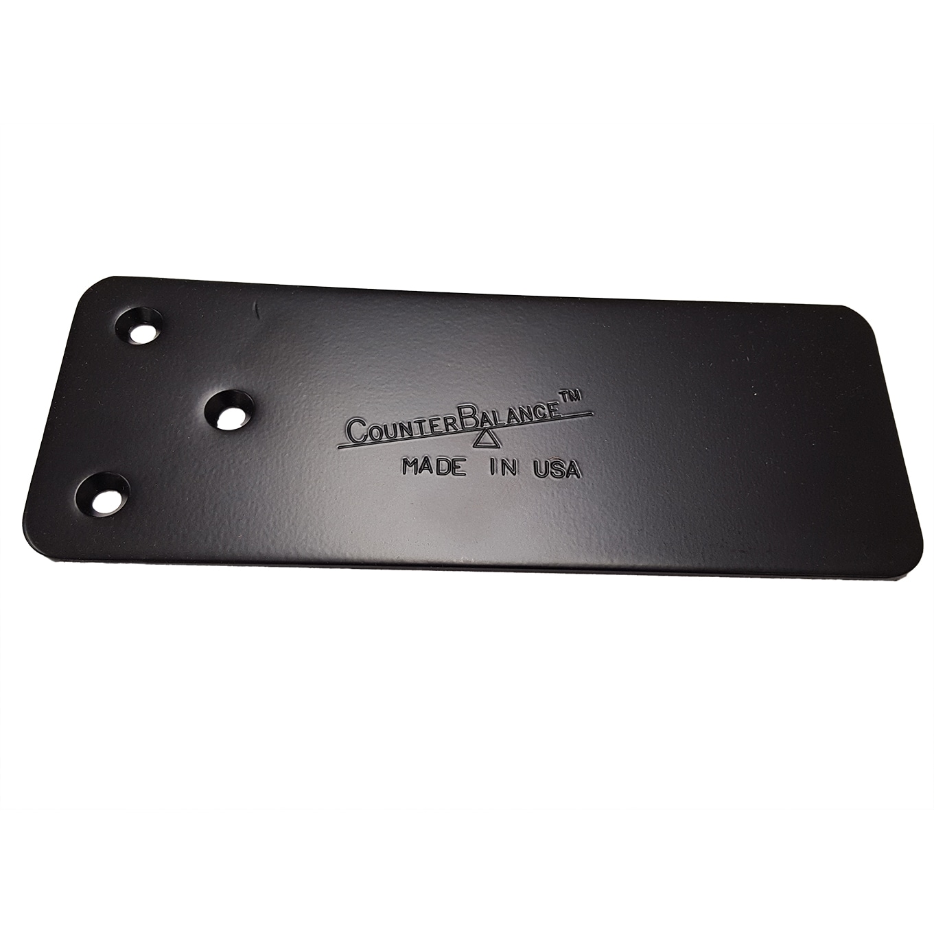 Our World CCH-CBP Counterplate 9.75-Inches x 3.75-Inches x 0.1875-Inches Black Steel Countertop support bracket