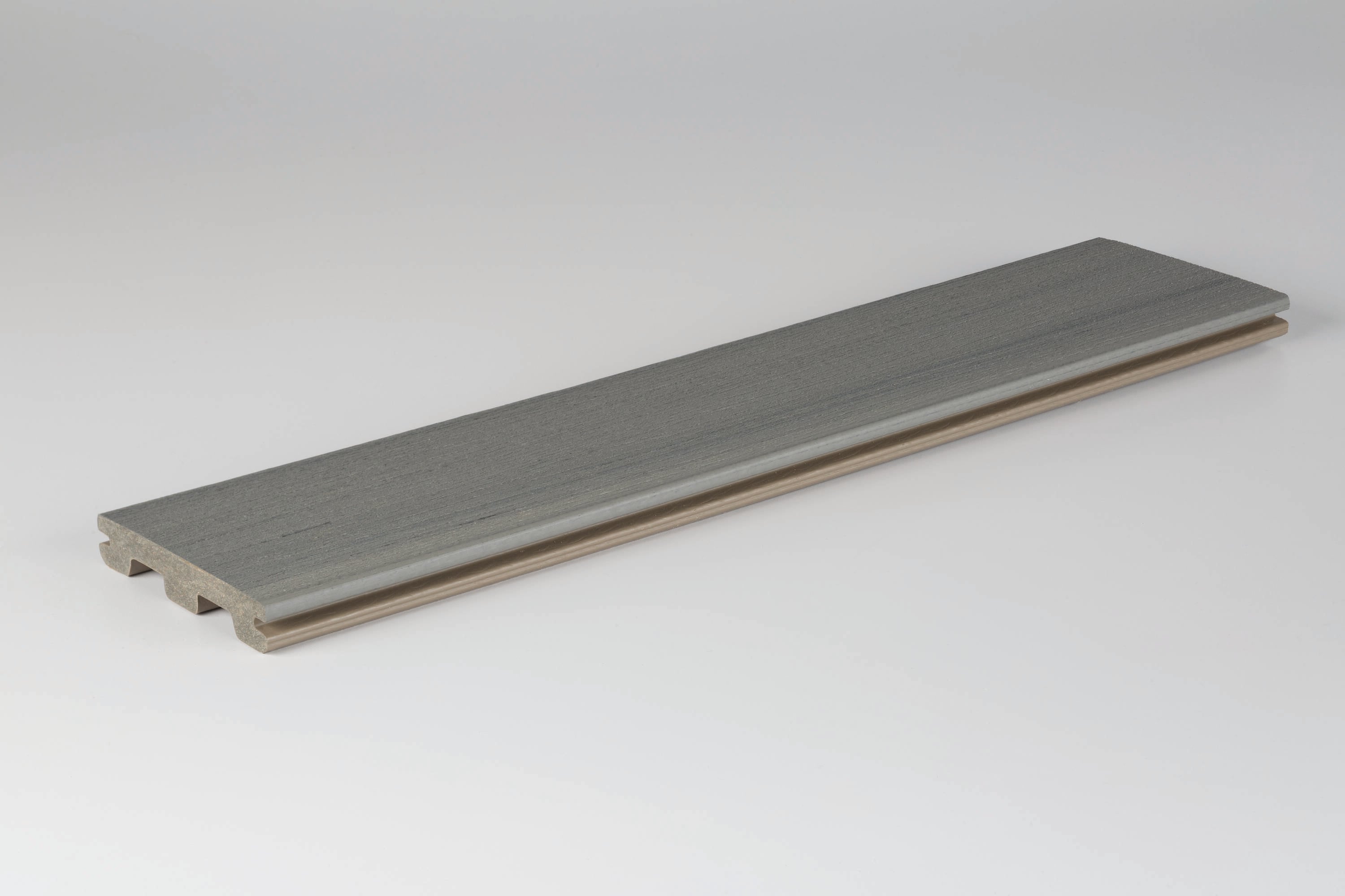 Prime+ 5/4-in x 6-in x 12-ft Sea Salt Gray Grooved Composite Deck Board | - TimberTech PRGV5412ST