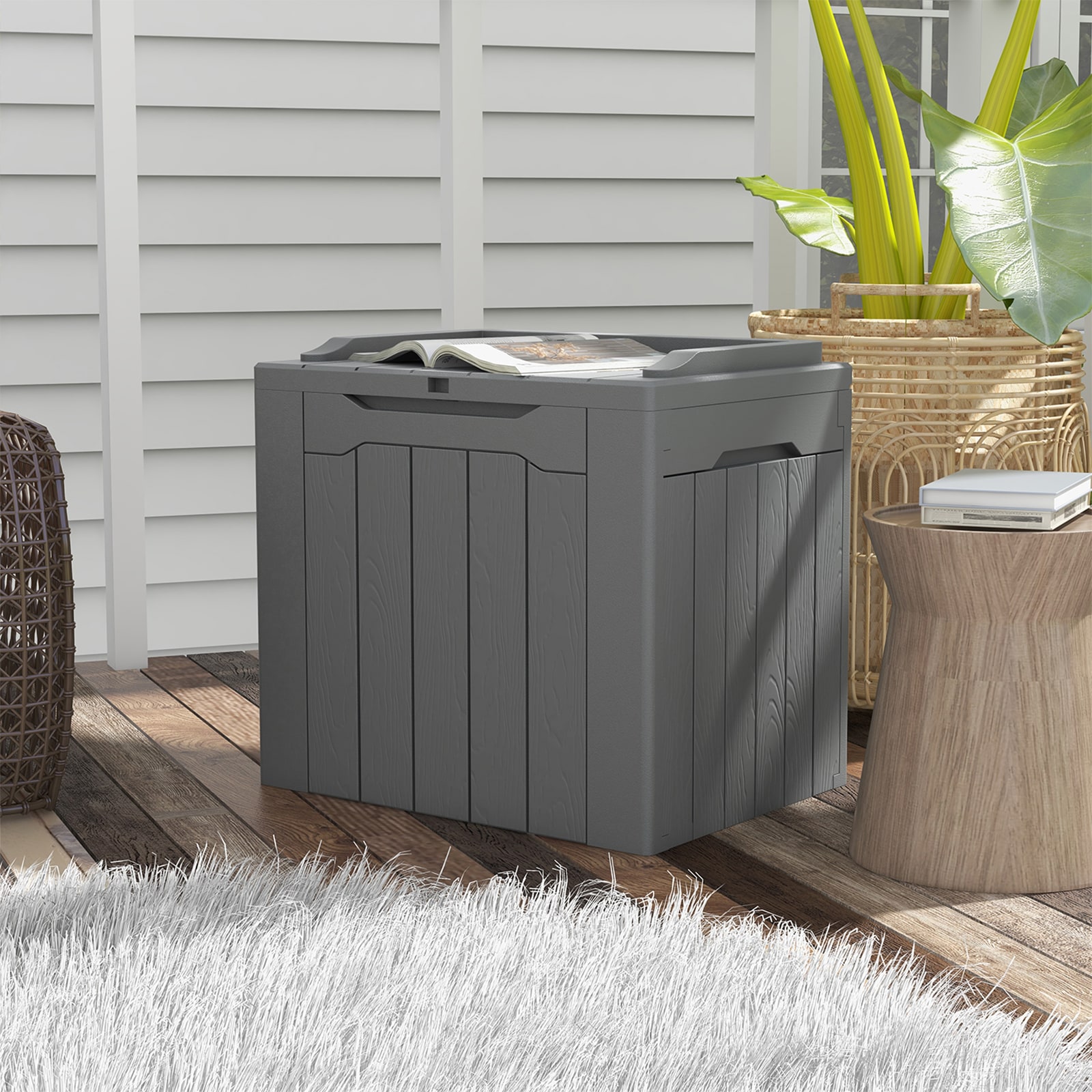 22.5 W x 11.5 D x 33.5 H Waste Container with Swing Lid, 23 Gallon, Space Saving Slim Profile Trash Can Storage