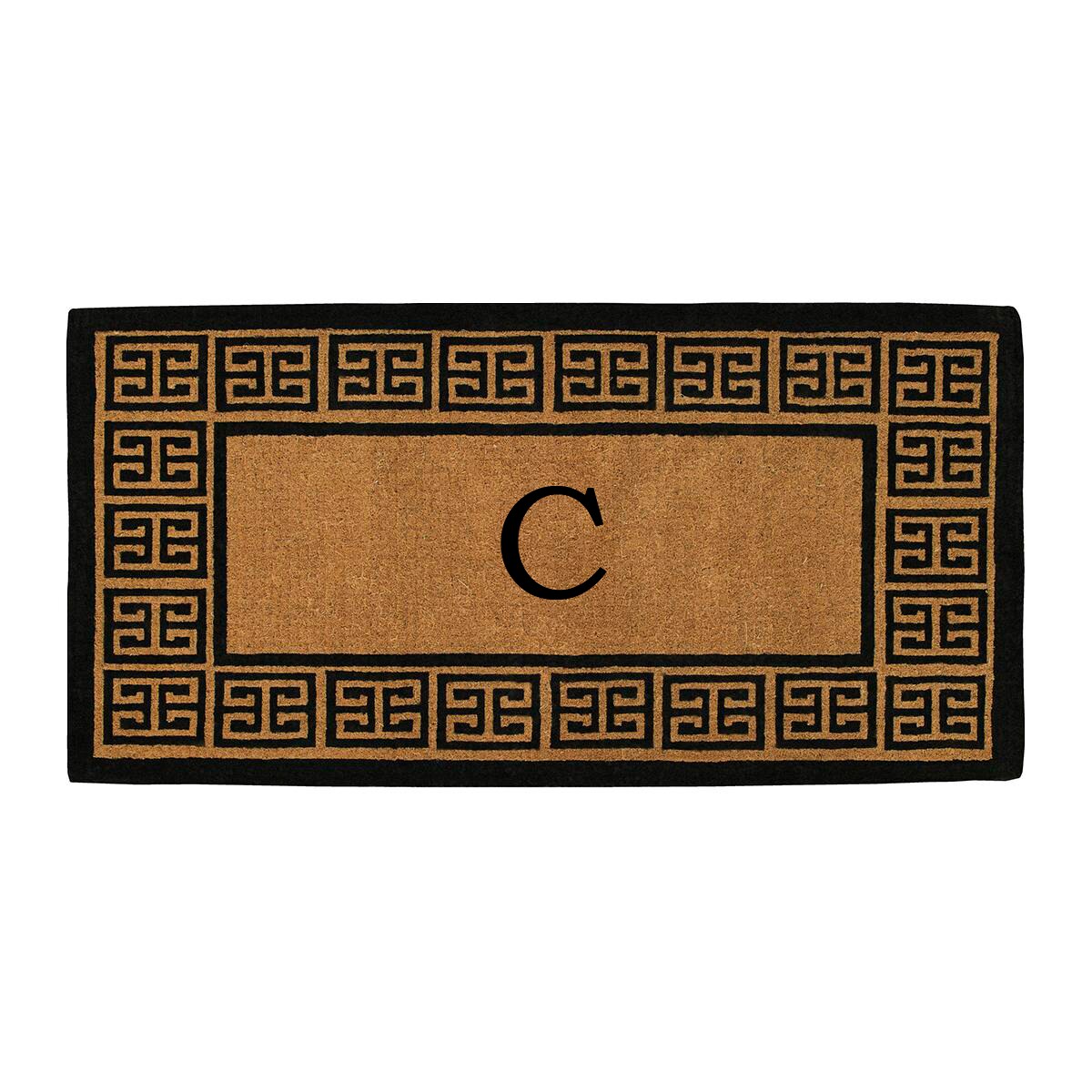 A SET OF THREE PERSONALIZED BROWN MONOGRAM LACQUERED CANVAS