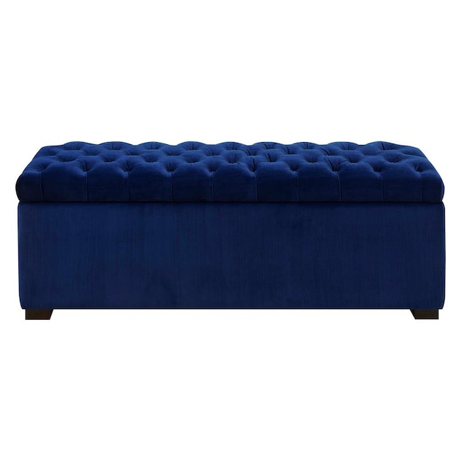 Picket House Furnishings Carson Modern Navy Blue Storage Bench with ...