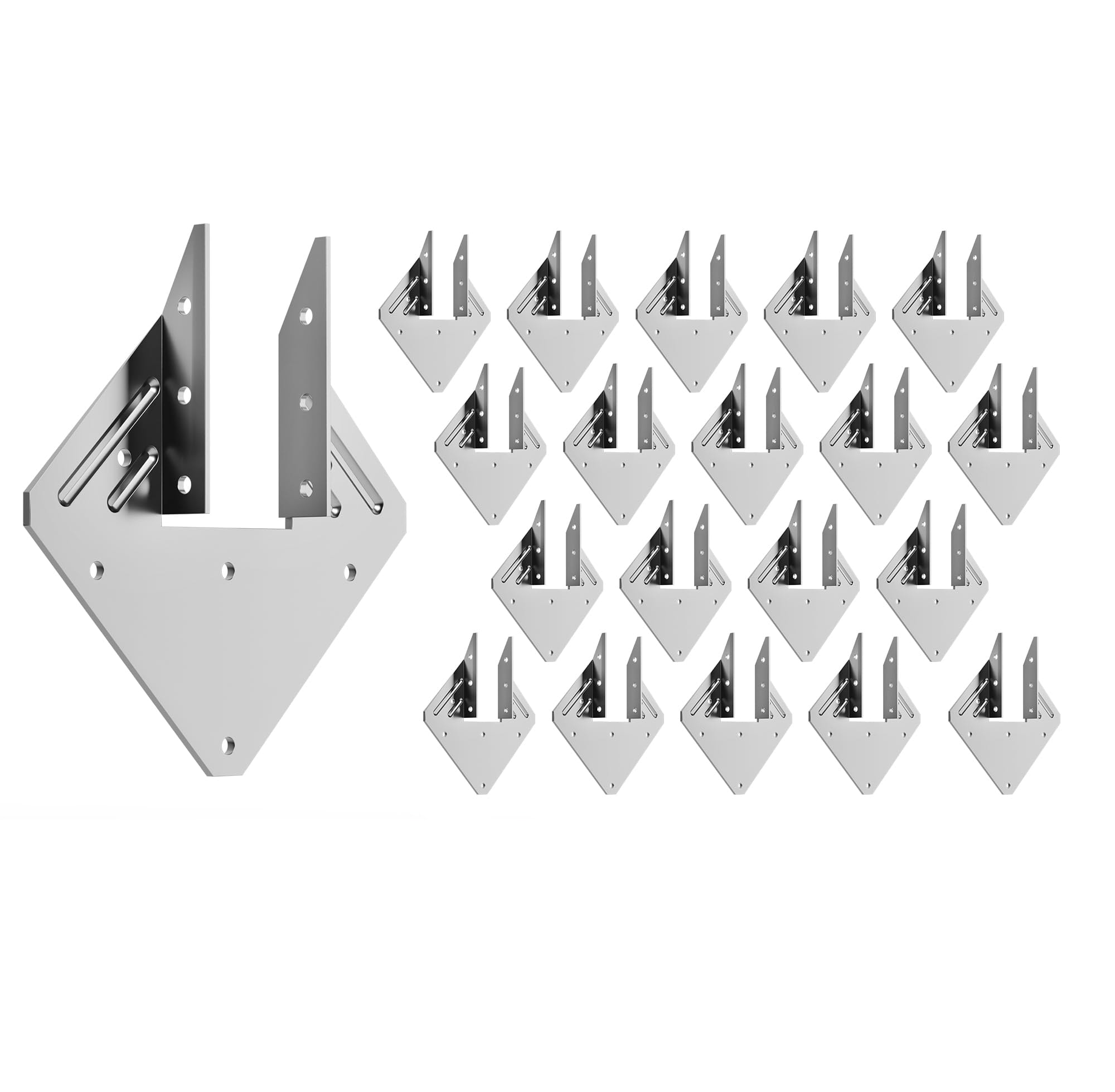 Etokfoks  20pcs Hurricane Ties 18 Gauge Hot Dip Galvanized Rafter Ties Brackets Connectors for Roofing Trusses Wood Heavy Duty Hardware
