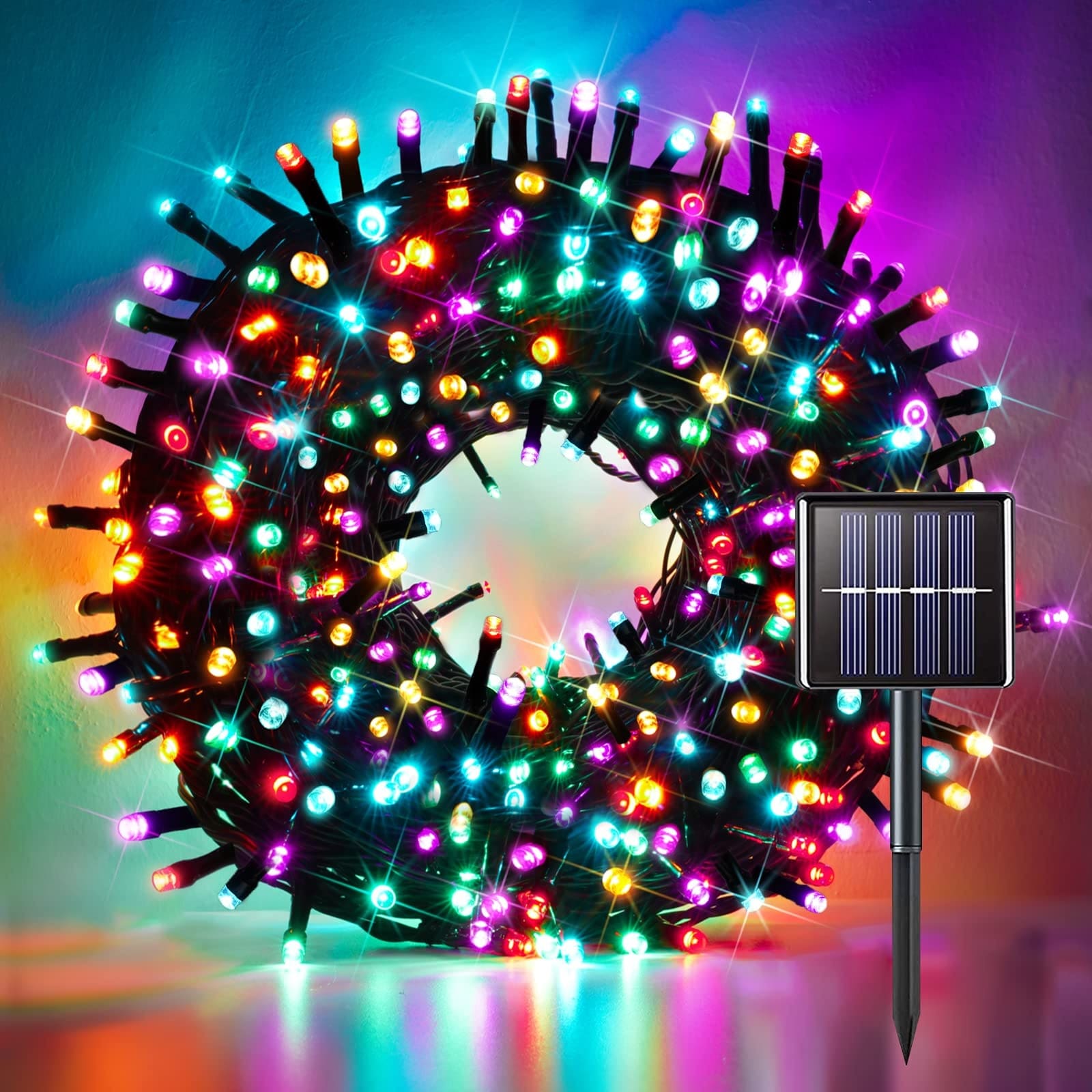 Vrbgify 5 Color Solar String Lights Outdoor Waterproof 8 Lighting Modes ...