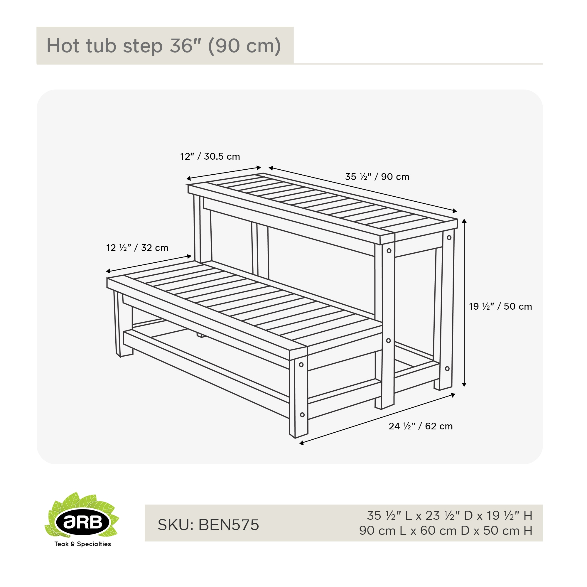 ARB Teak & Specialties BEN575 benches - View #4