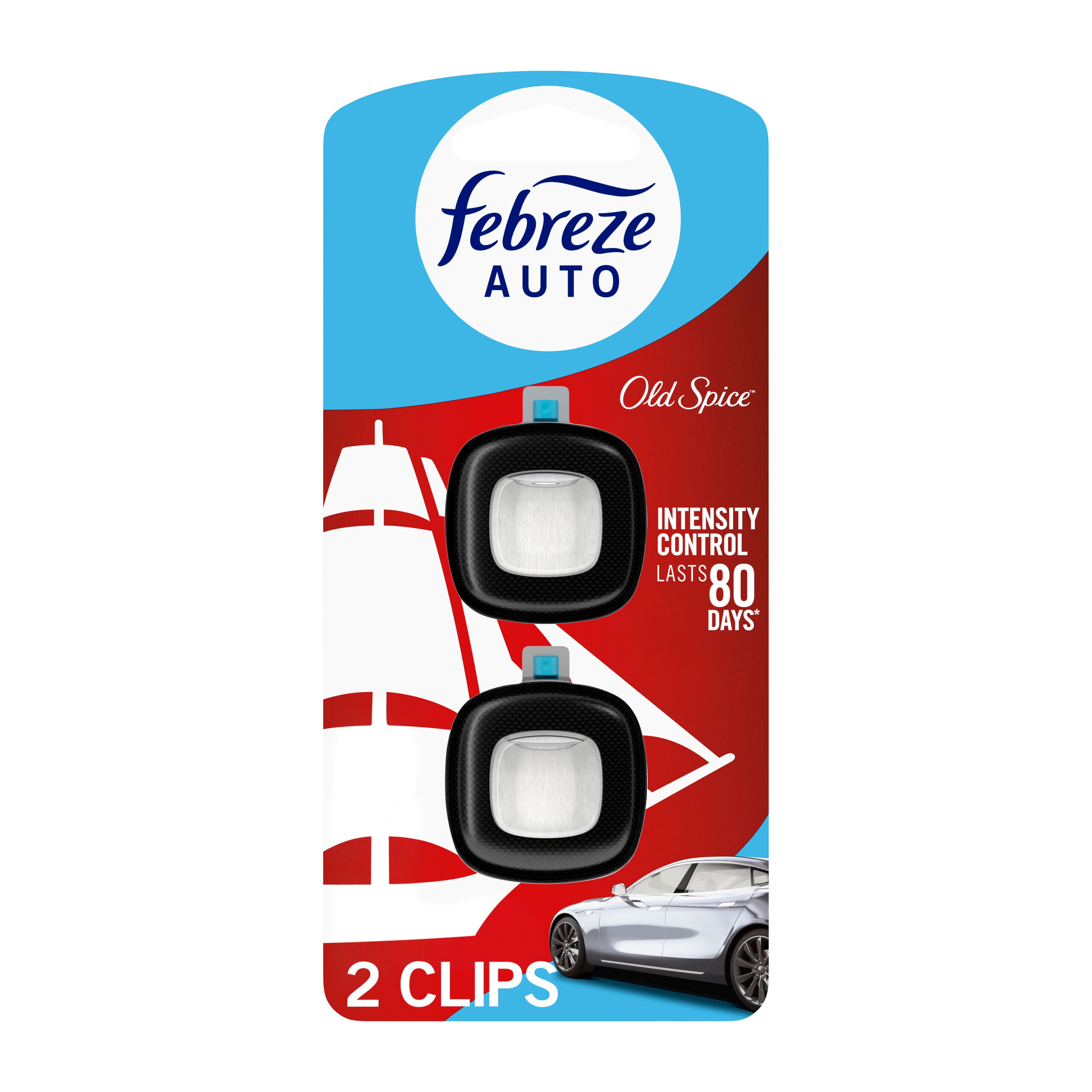Febreze 3077201102 Car 2 Count Old Spice Dispenser Air Freshener