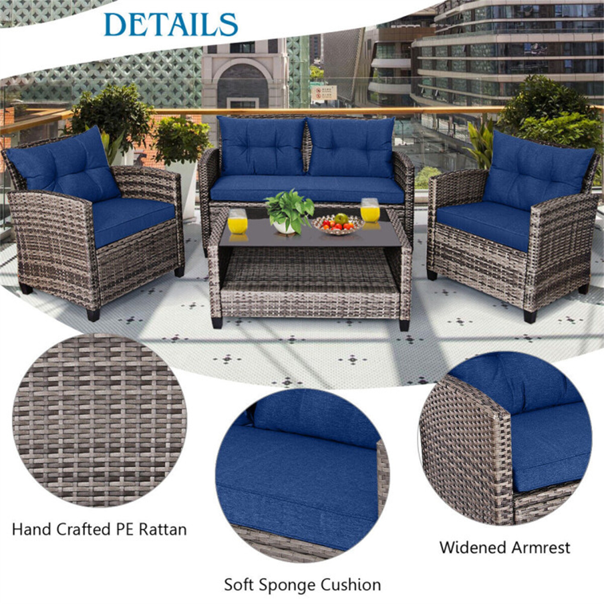 BABOOM BOM-8647-C+-CO Patio-Conversation-Sets - View #7