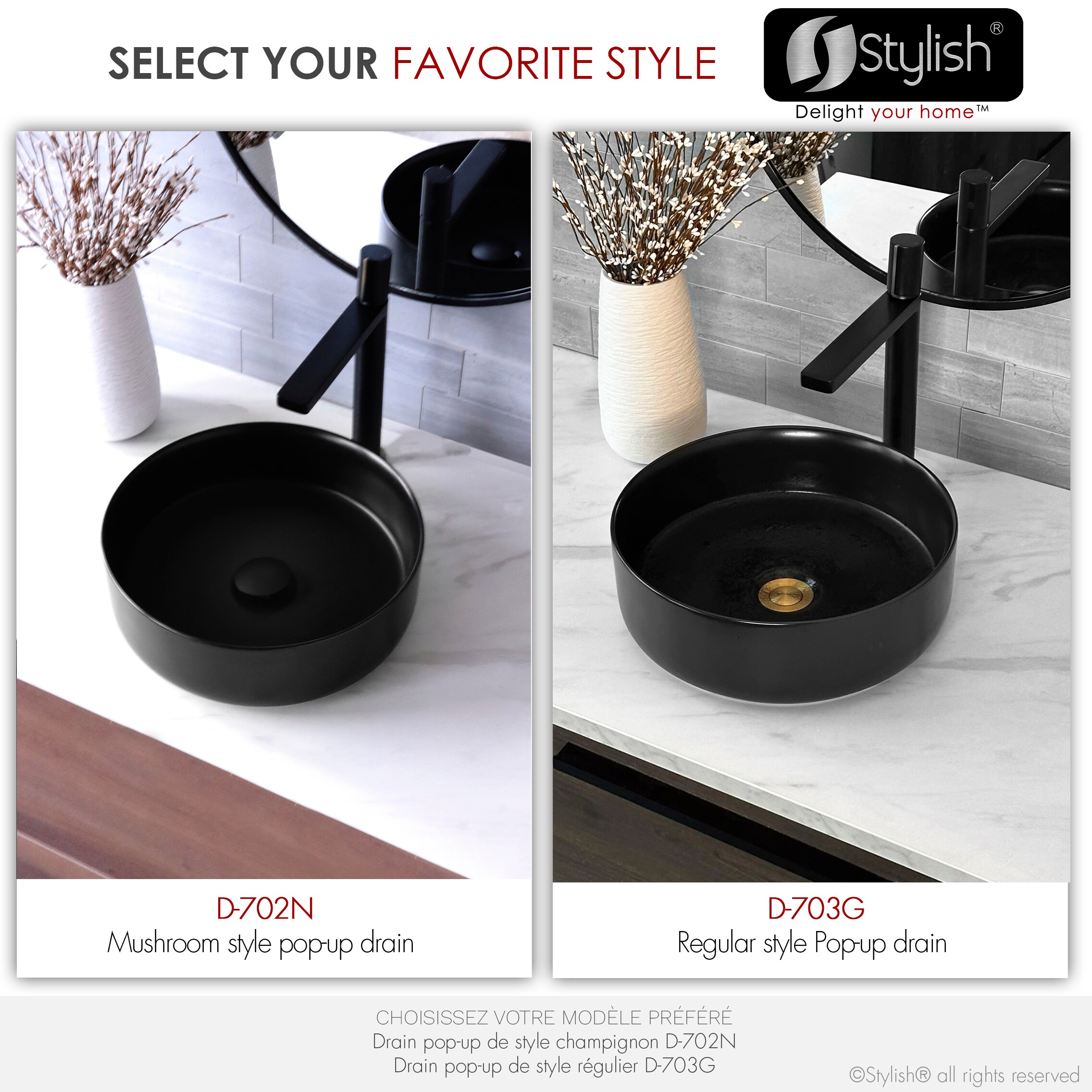 Stylish D-702N Popup-Drains-Accessories - View #10