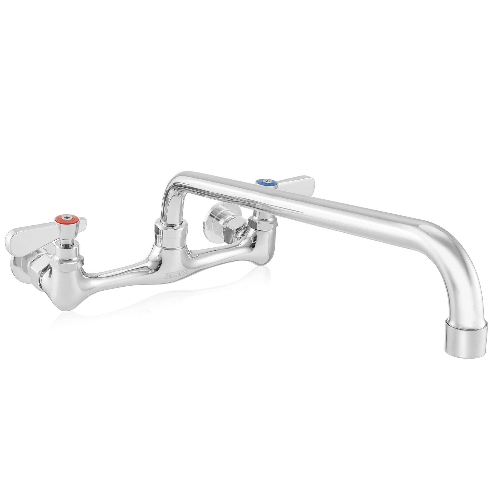 GRIDMANN REST-SINK-FCT834 Commercial Wall Mount Sink Faucet - 8-in Center w 14-in Swivel Spout