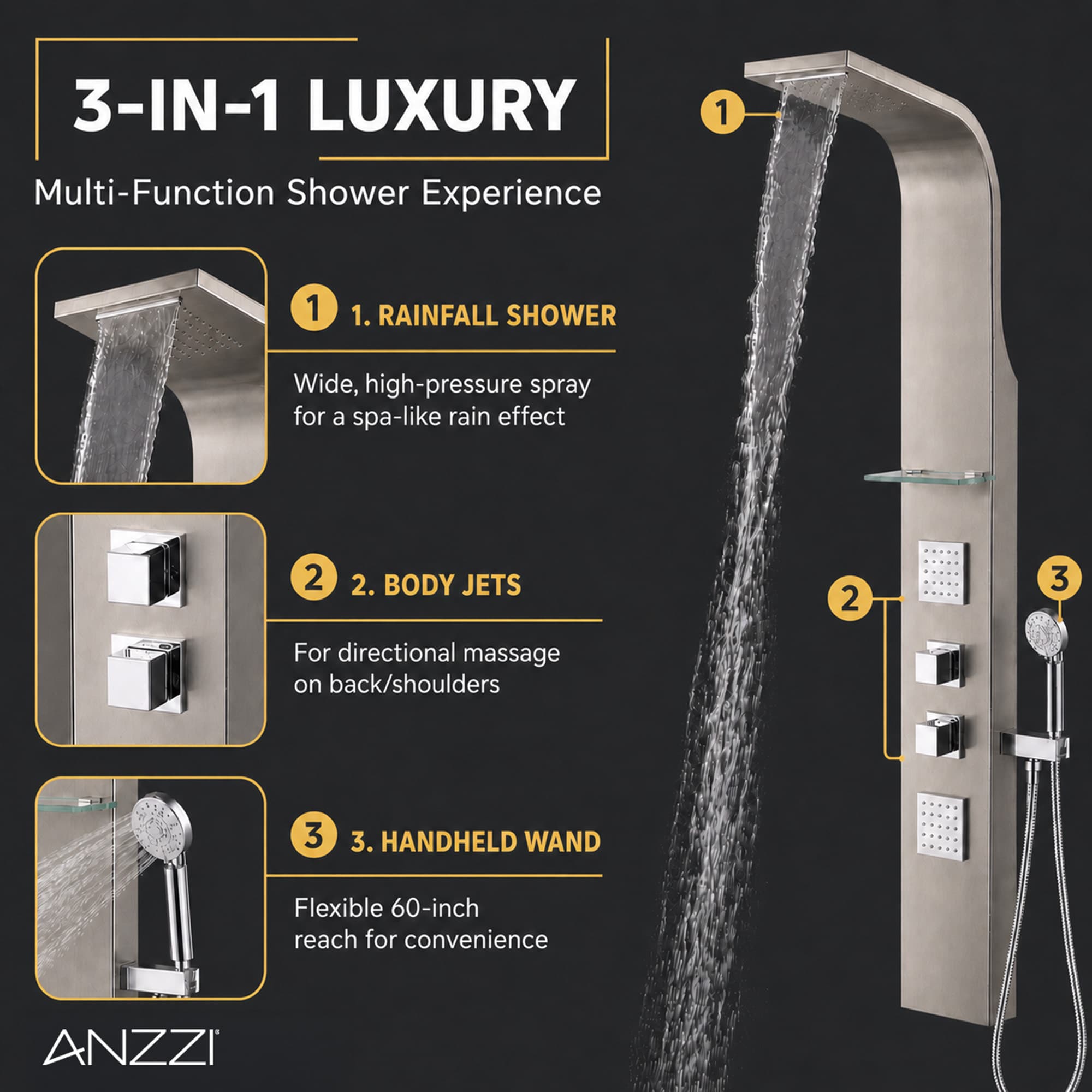 ANZZI SP-AZ023 Showerhead-Bar-Panels - View #11