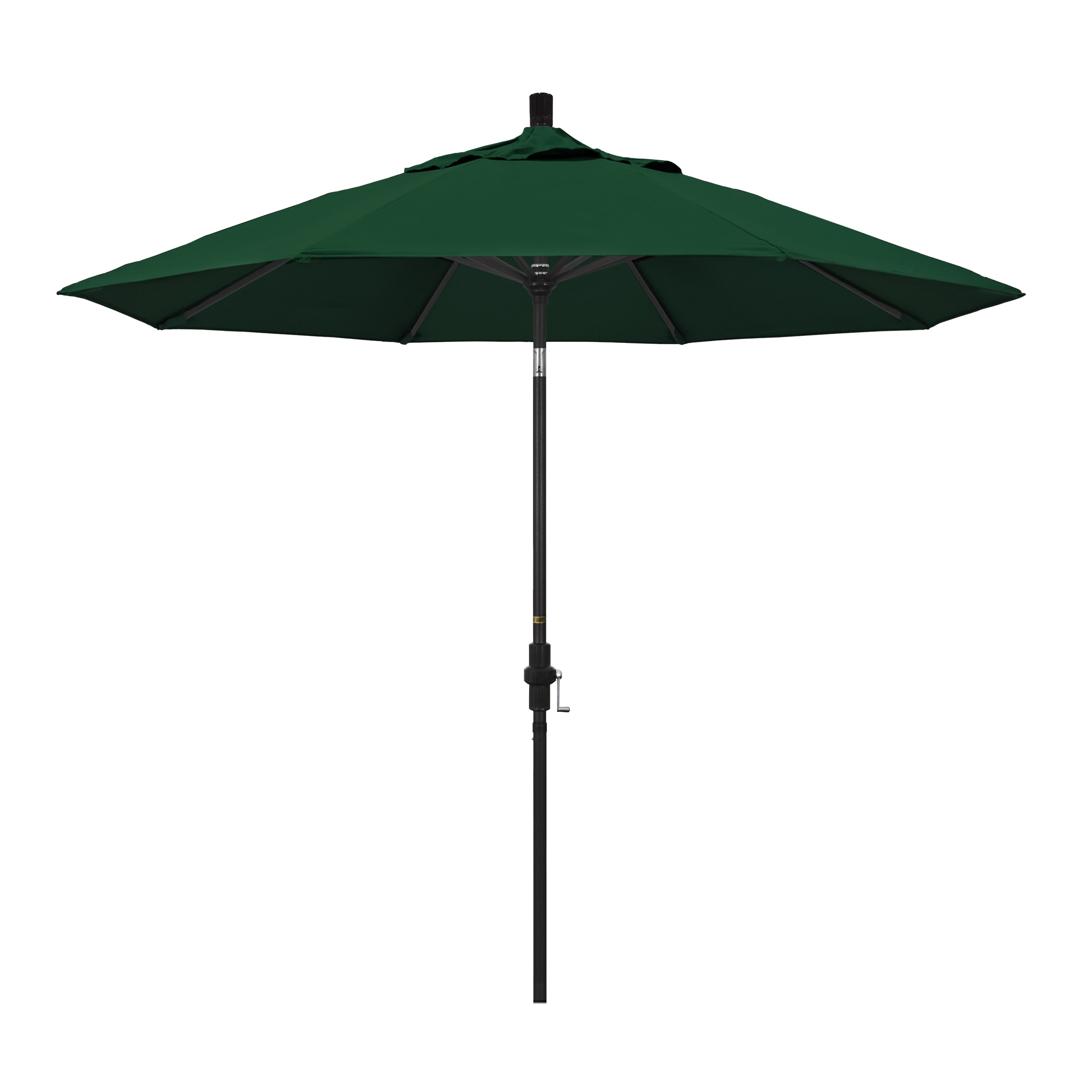 Hunter Green 9' Aluminum Patio Umbrella with Crank Lift