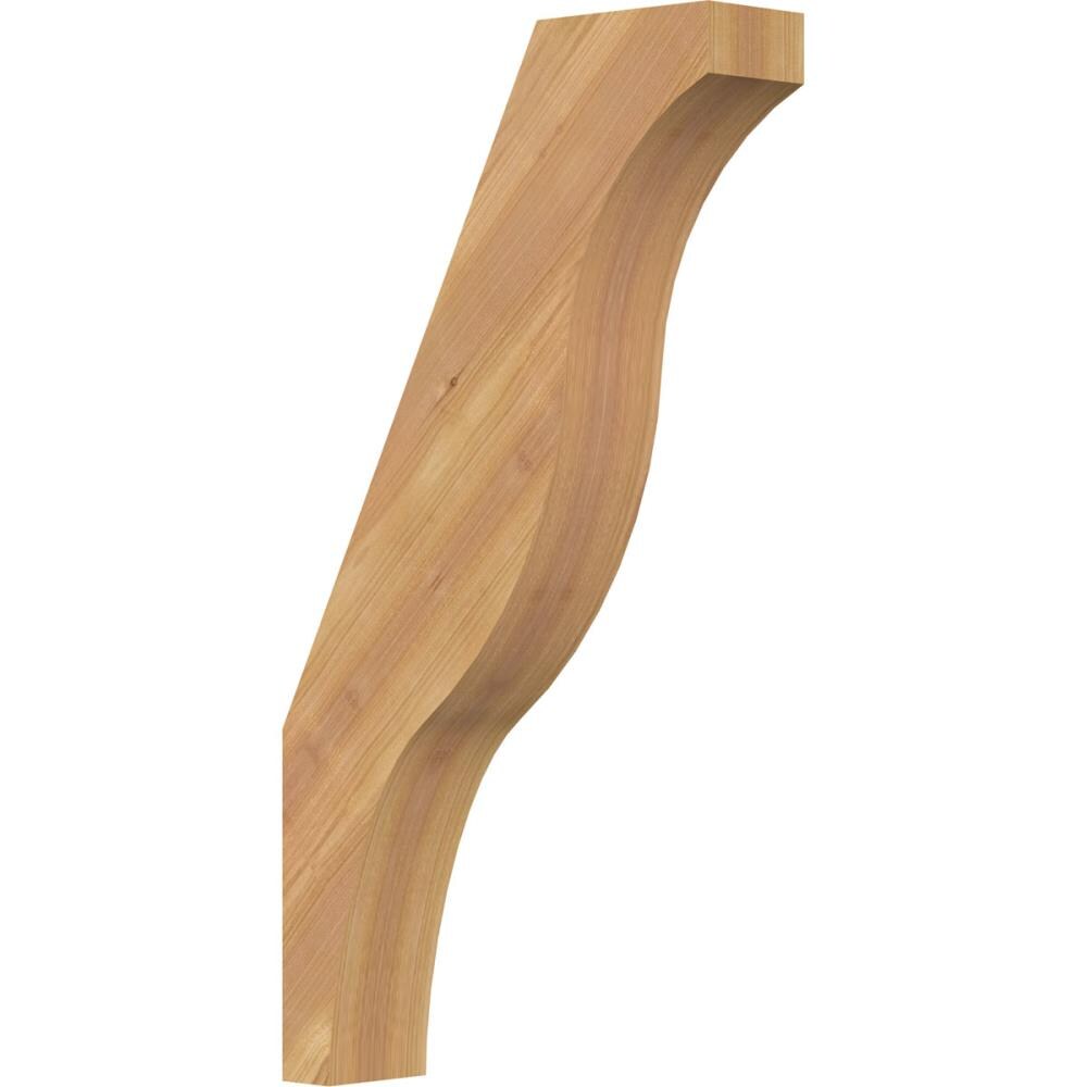 Ekena Millwork BRC04X14X26FST00SWR 3-1/2-in x 14-in x 26-in Western Red Cedar Unfinished Wood Funston Smooth Knee Brace