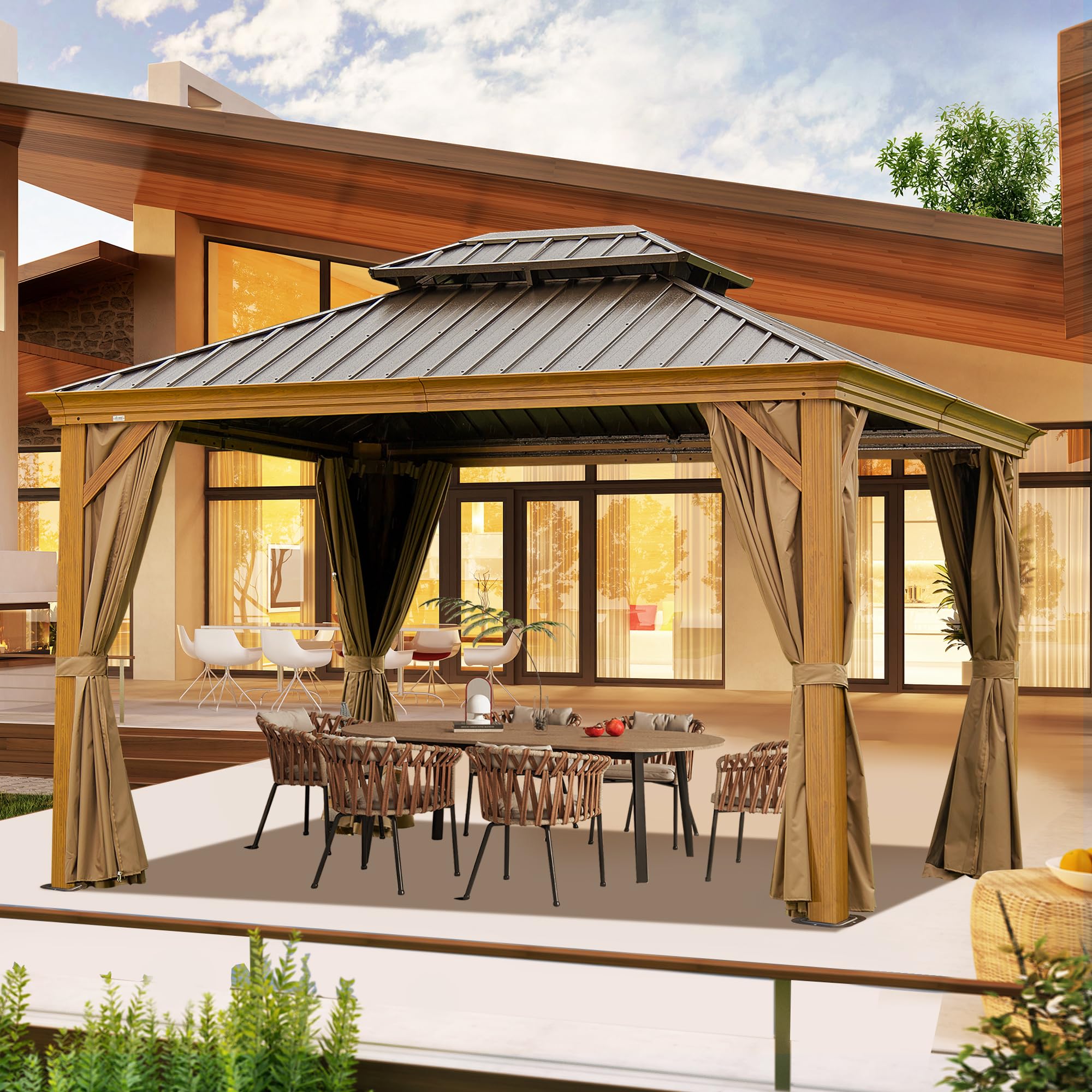 Dimakai DI-LGMF8220 Wood-Resin-Gazebos - View #2