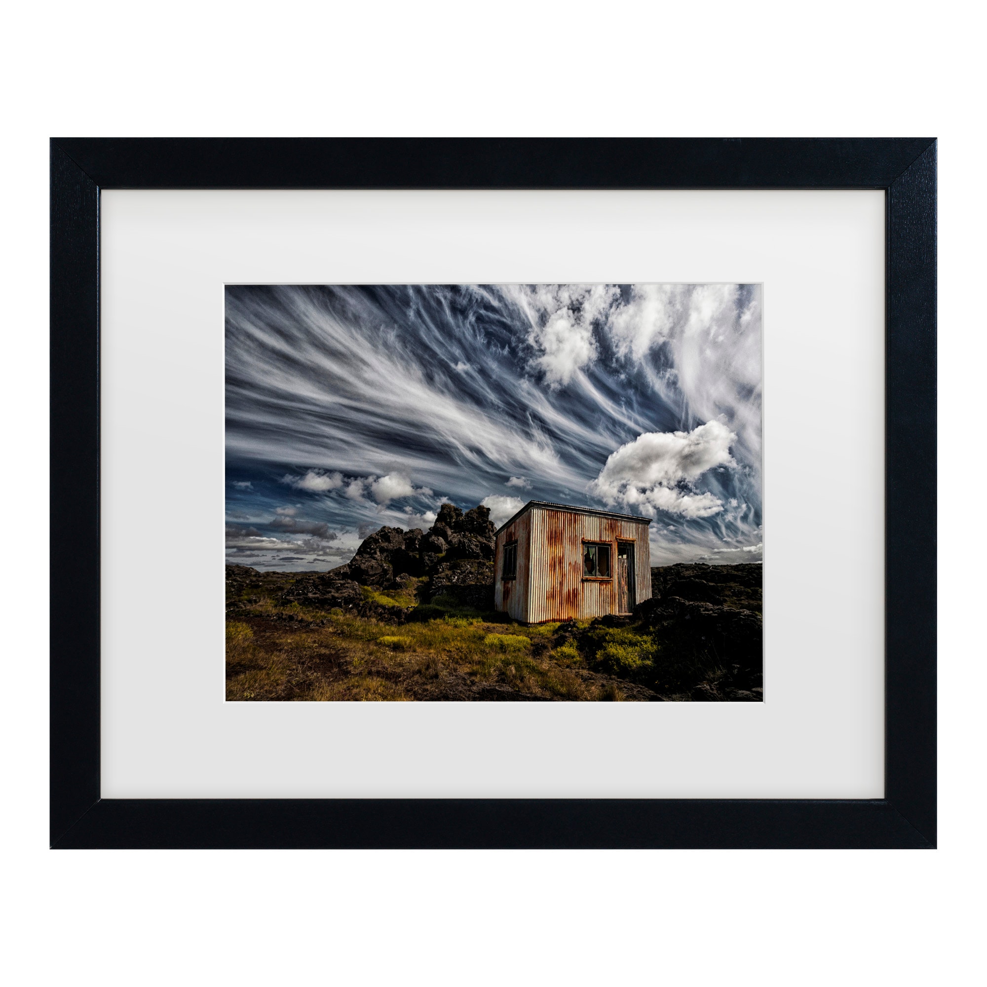 Modern Black Framed Landscape Canvas Print for Kids' Nursery
