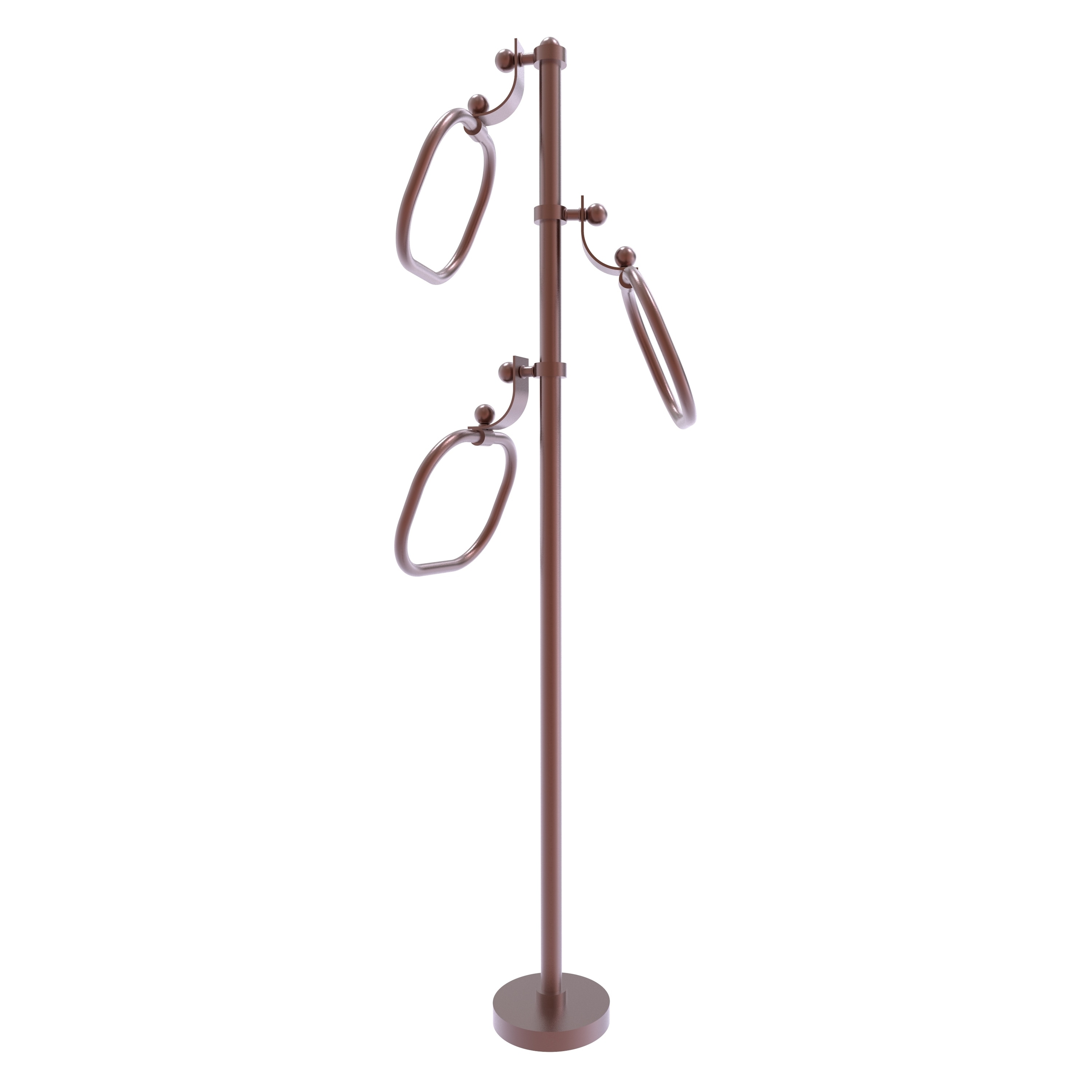 Allied Brass TS-83-CA Antique Copper Freestanding floor Single Towel Ring