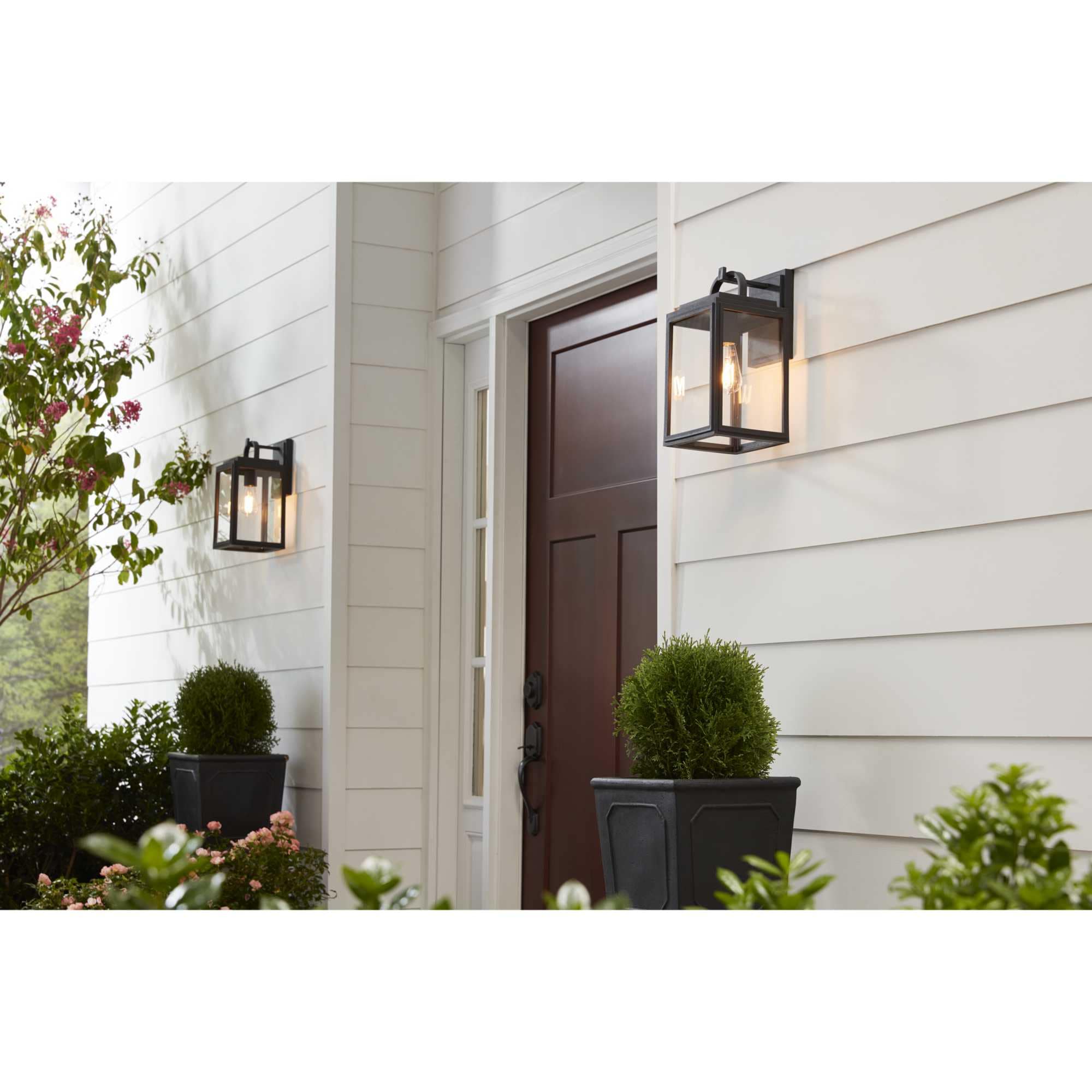 Progress Lighting Grandbury 1-Light 13.625-in H Black Outdoor Wall ...