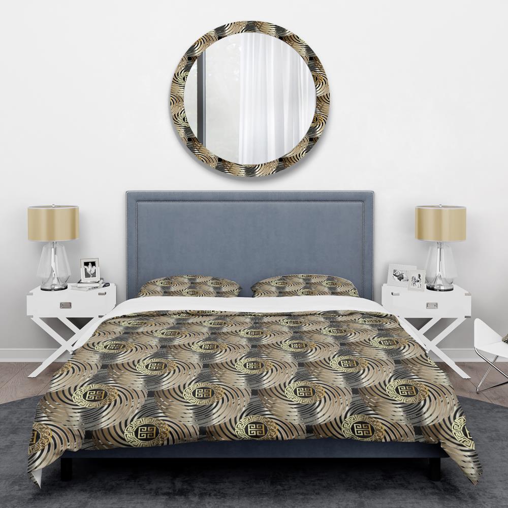 Designart BED24158-K 3 -Piece Black King Duvet cover Set