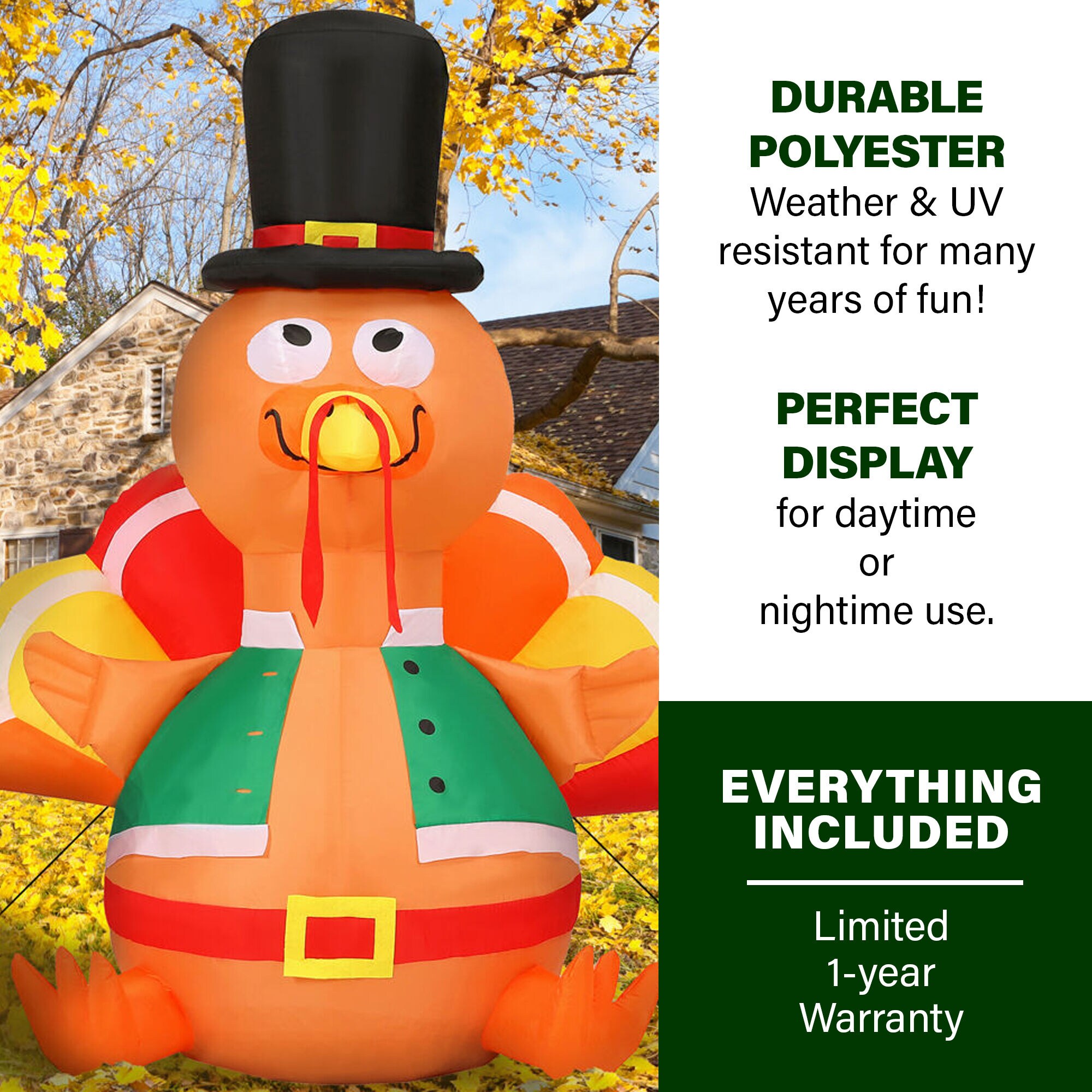 Fraser Hill Farm FHHTURKY061-L Outdoor-Thanksgiving-Decor - View #12