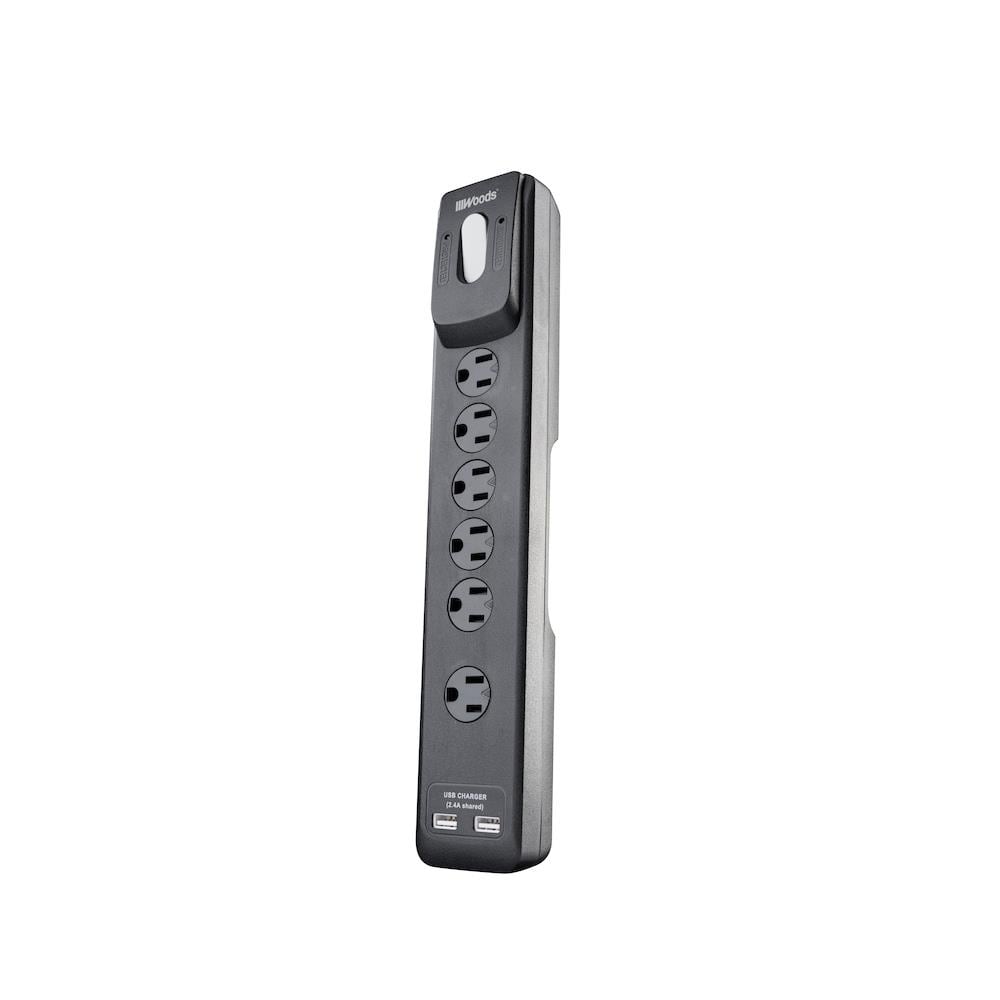 Woods 41008 Surge Protector, 15 A, 1-Outlet, 1080 J - Extension