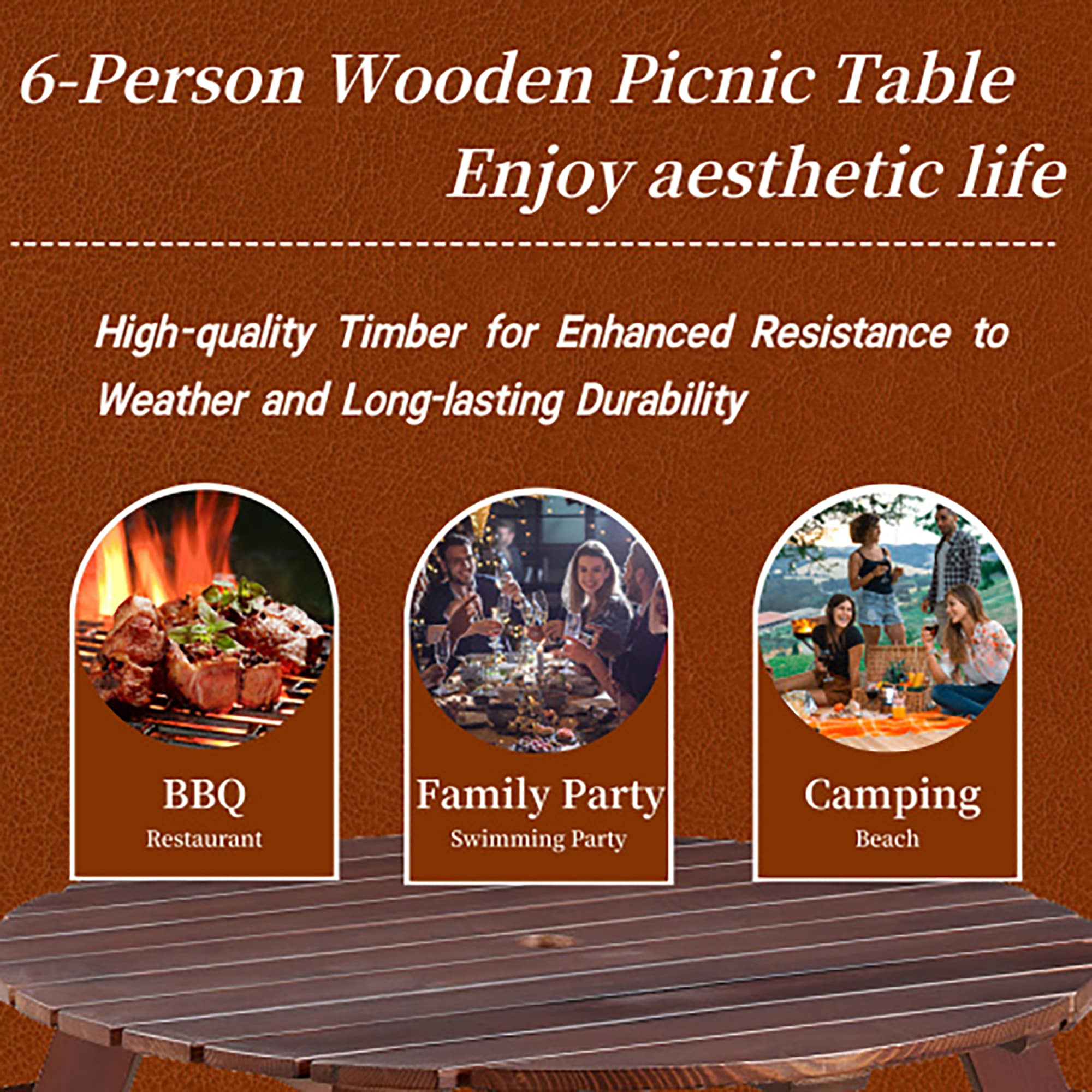 CASAINC WF-SM-H-NY Picnic-Tables - View #9