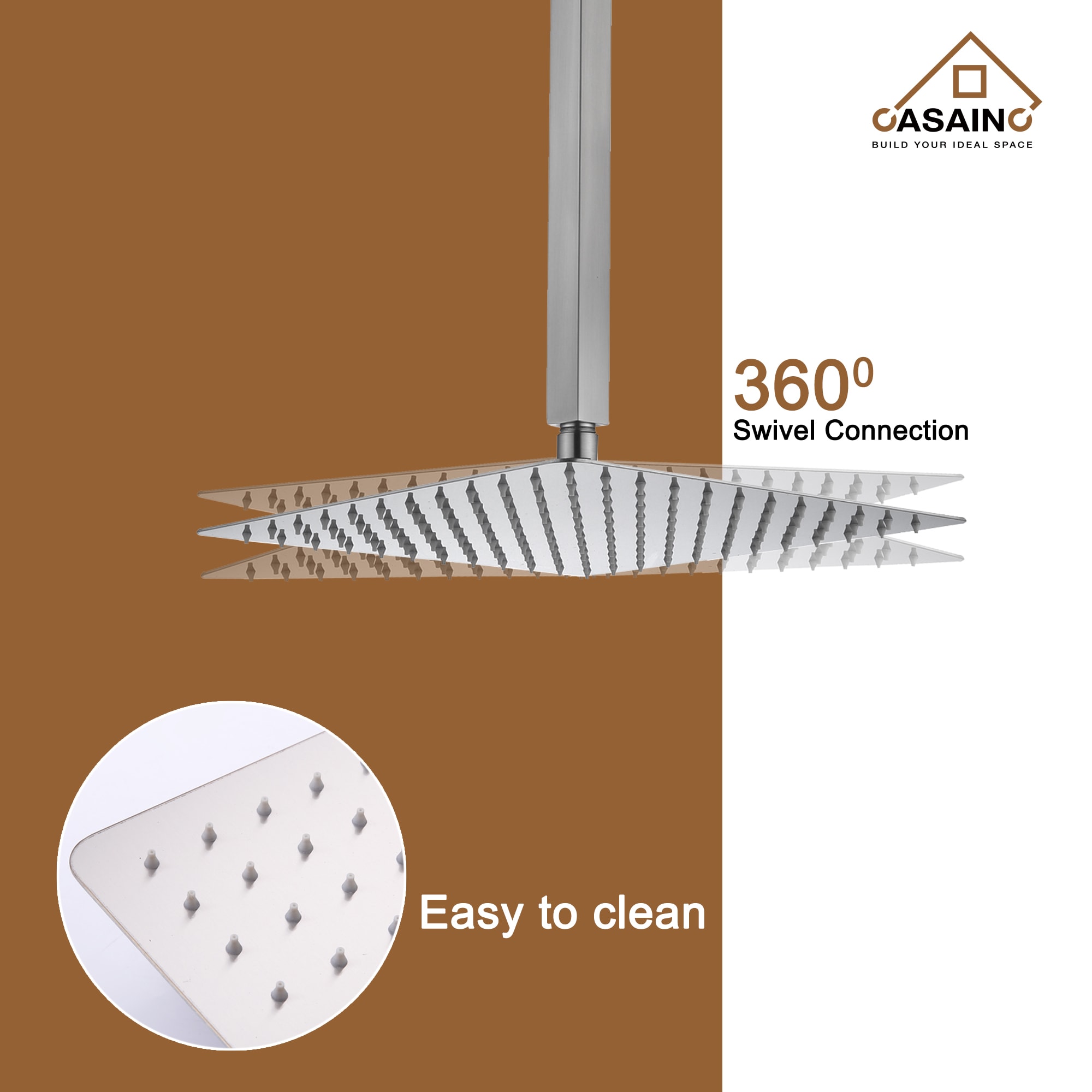 CASAINC WF-W98102BN-12 Showerhead-Bar-Panels - View #8
