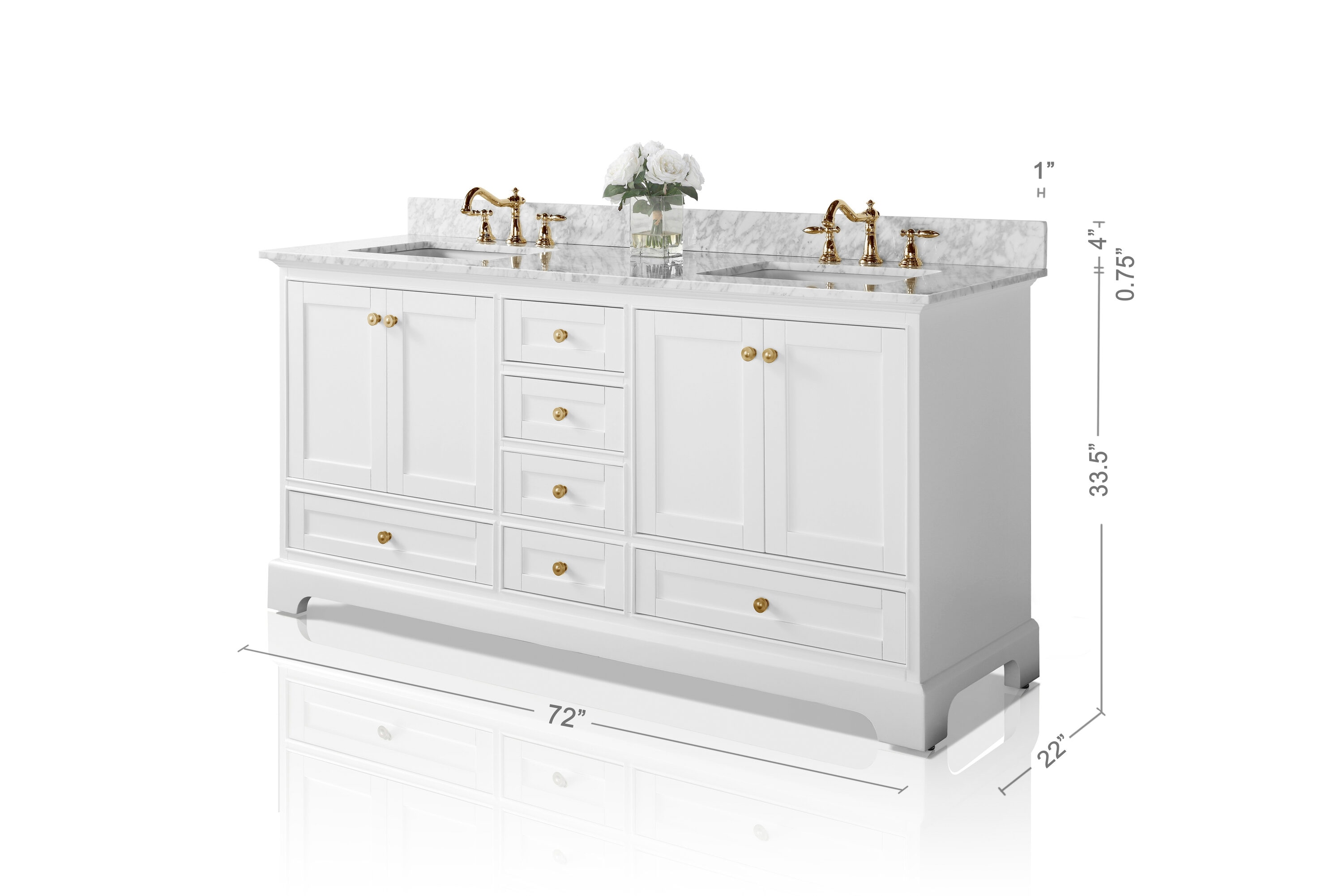 Ancerre Designs VTSAUDREY72WCWGD Bath-Vanity-Combo - View #6