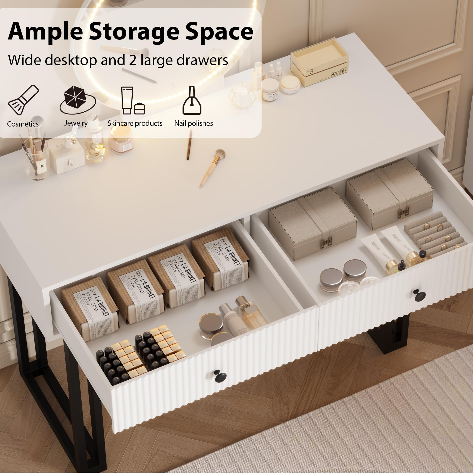 Garvee HHZ-PHK-33WCLM83 Bedroom-Vanities - View #6