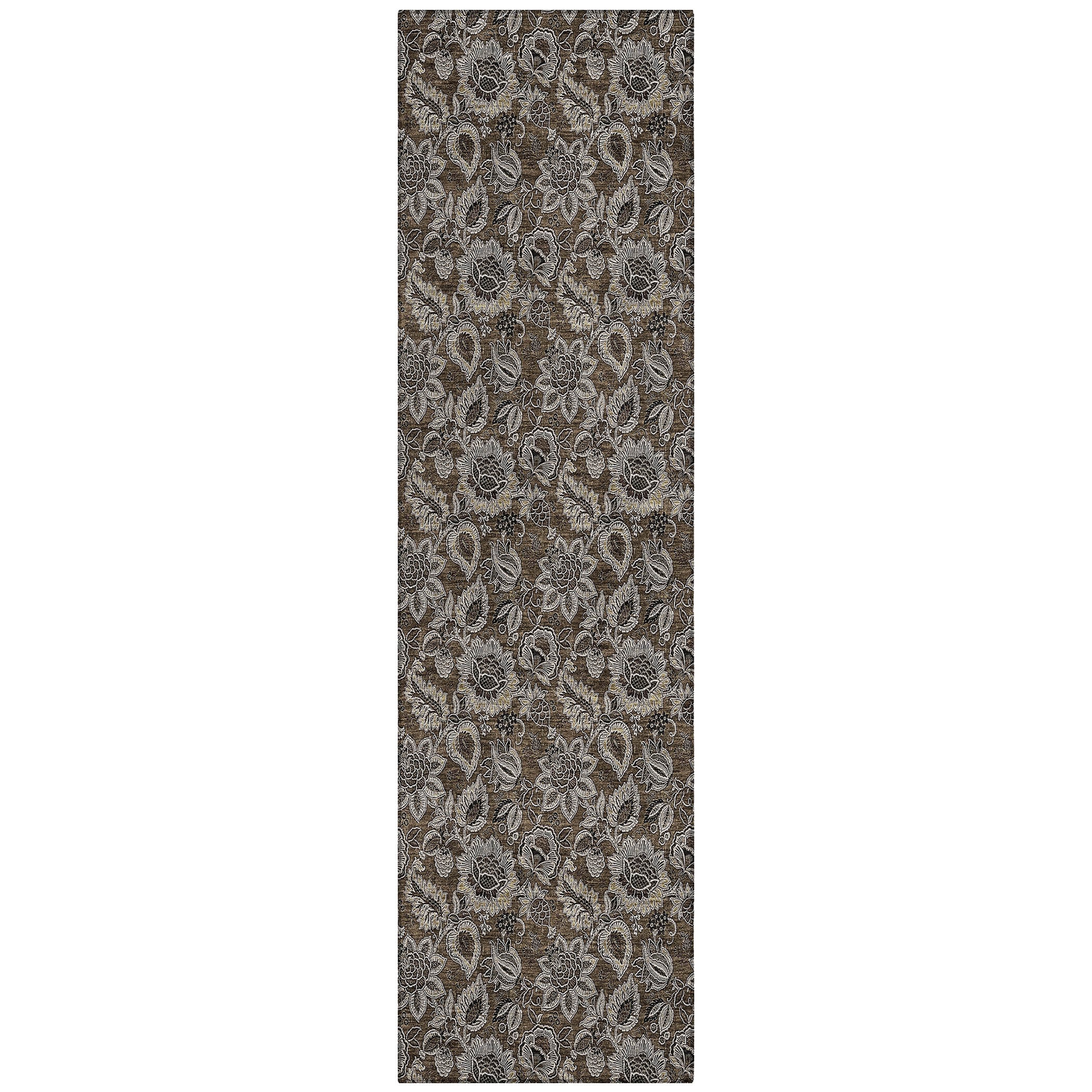 Addison Rugs ACN661CH2X8 Chantille ACN661CH 2 x 7 (ft) Polyester Chocolate Rectangular Indoor/Outdoor Geometric Machine washable Area rug