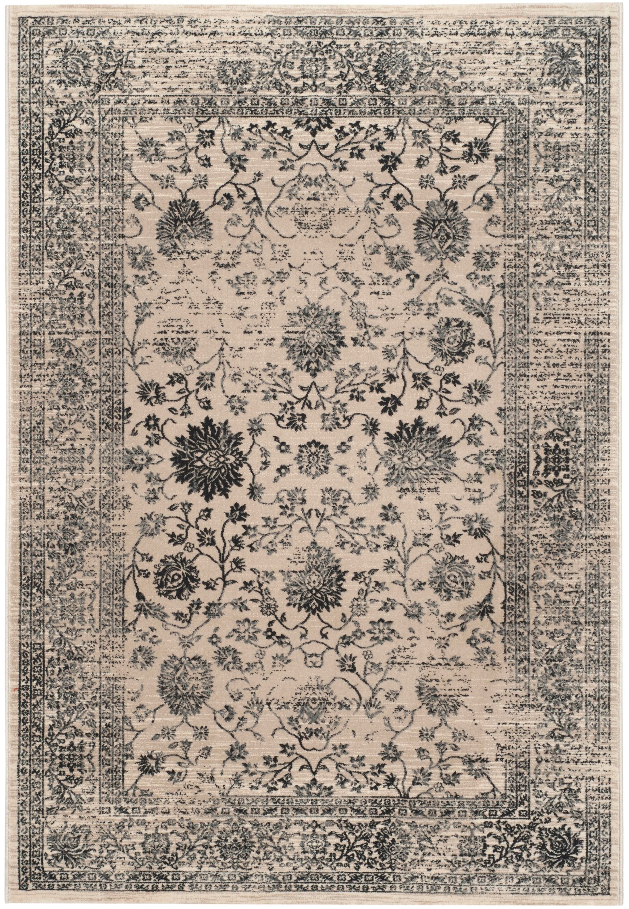 Safavieh EVK510C-5 Evoke Langhe 5 x 8 (ft) Loomed Synthetic Beige/Blue Rectangular Indoor Distressed/Overdyed French Country Area rug