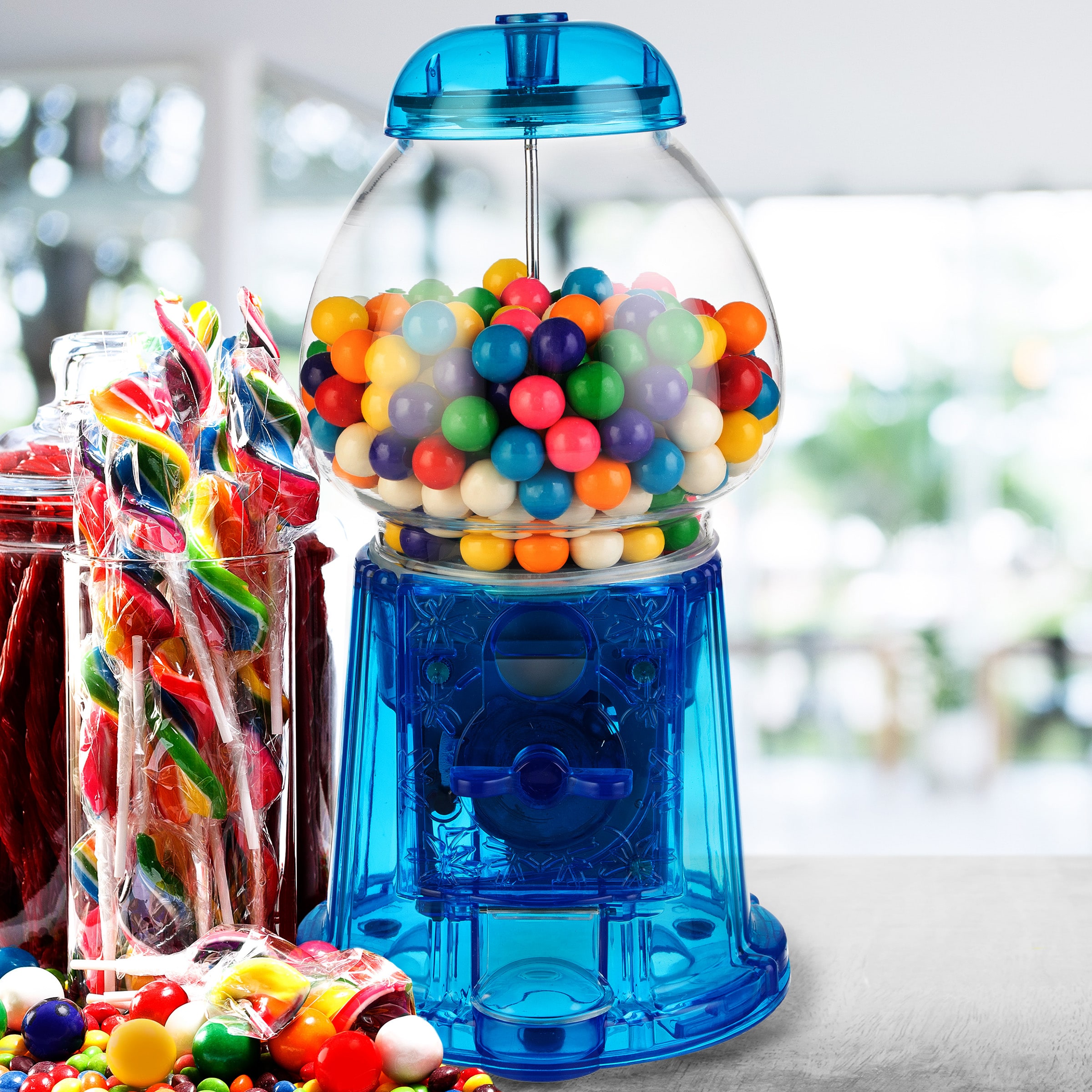Great Northern Popcorn 11-Inch Translucent Gumball Machine - Coin-Operated Candy  Dispenser Vending Machine and Piggy Bank - Blue in the Specialty Small  Kitchen Appliances department at