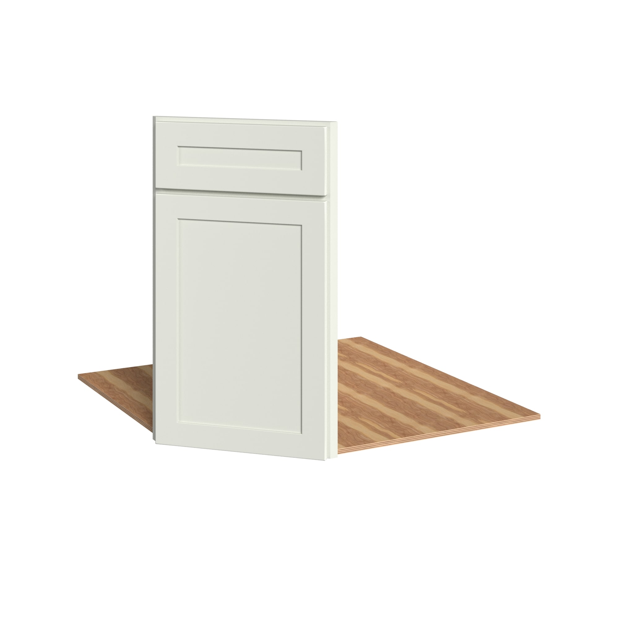 KraftMaid Momentum SFA36RG71 Deveron 16.75-in W x 34.5-in H x 35.875-in D Dove White Diagonal Corner base Fully assembled Plywood Cabinet (Recessed Panel Shaker)