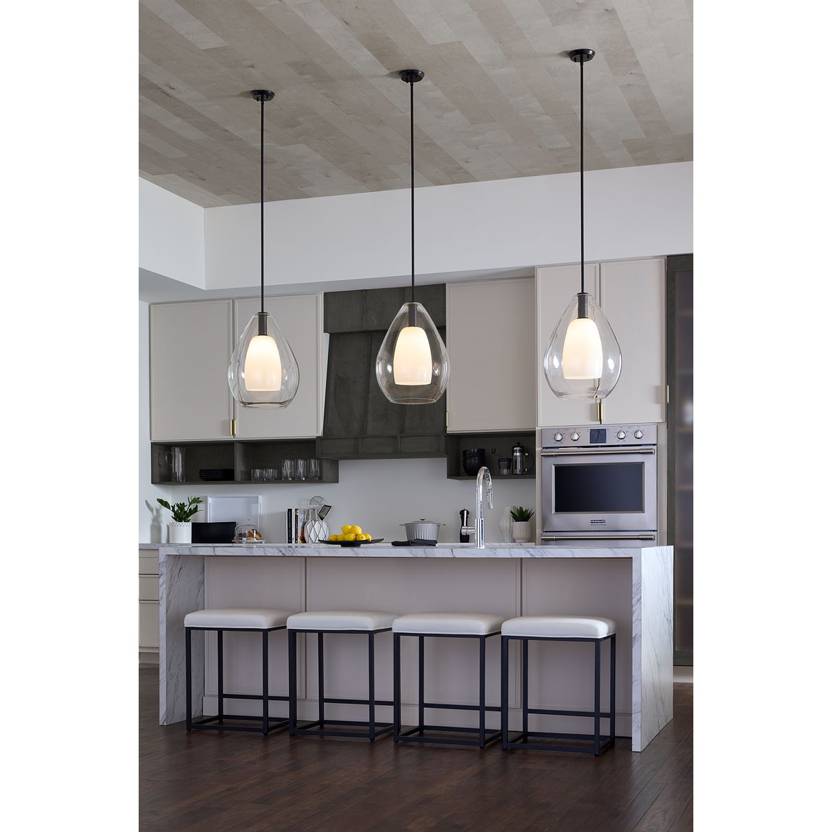 Progress Lighting Carillon Matte Black Modern/Contemporary Clear Glass ...