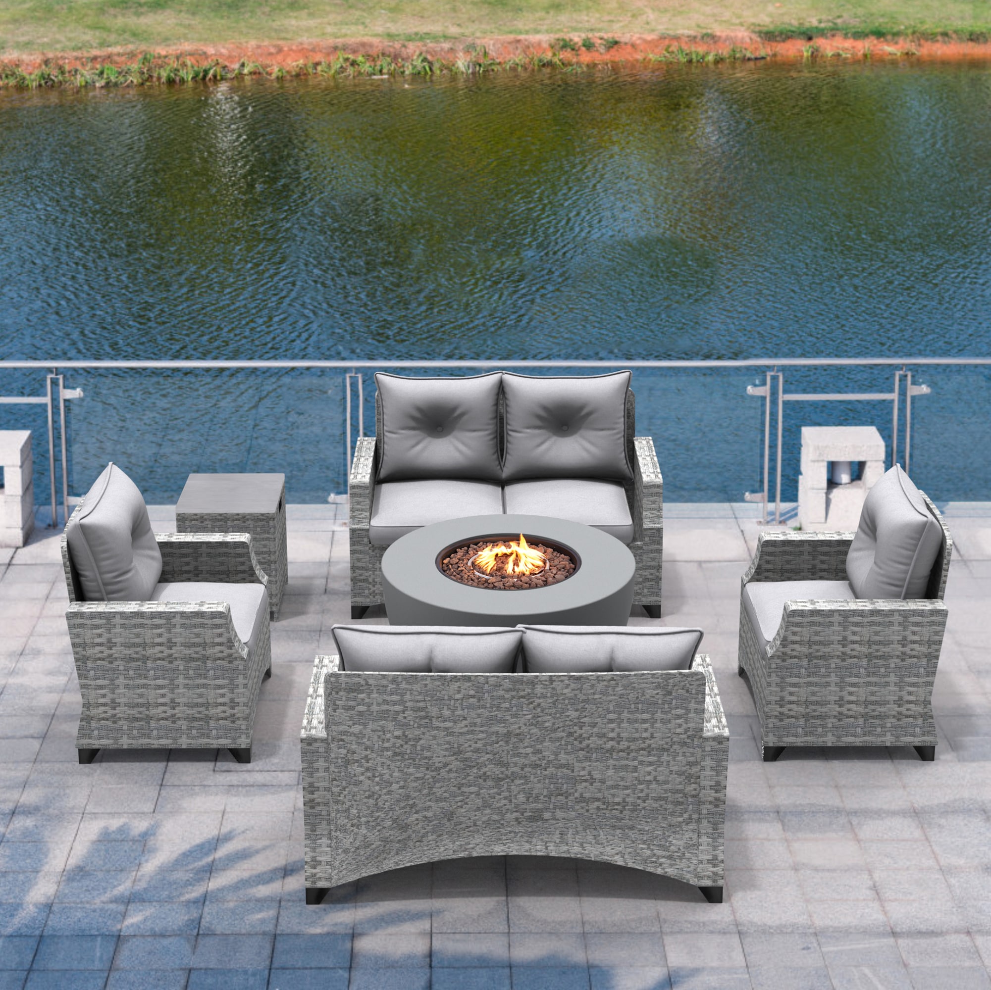 Moda Furnishings 2160-1801-2S Patio-Conversation-Sets - View #6